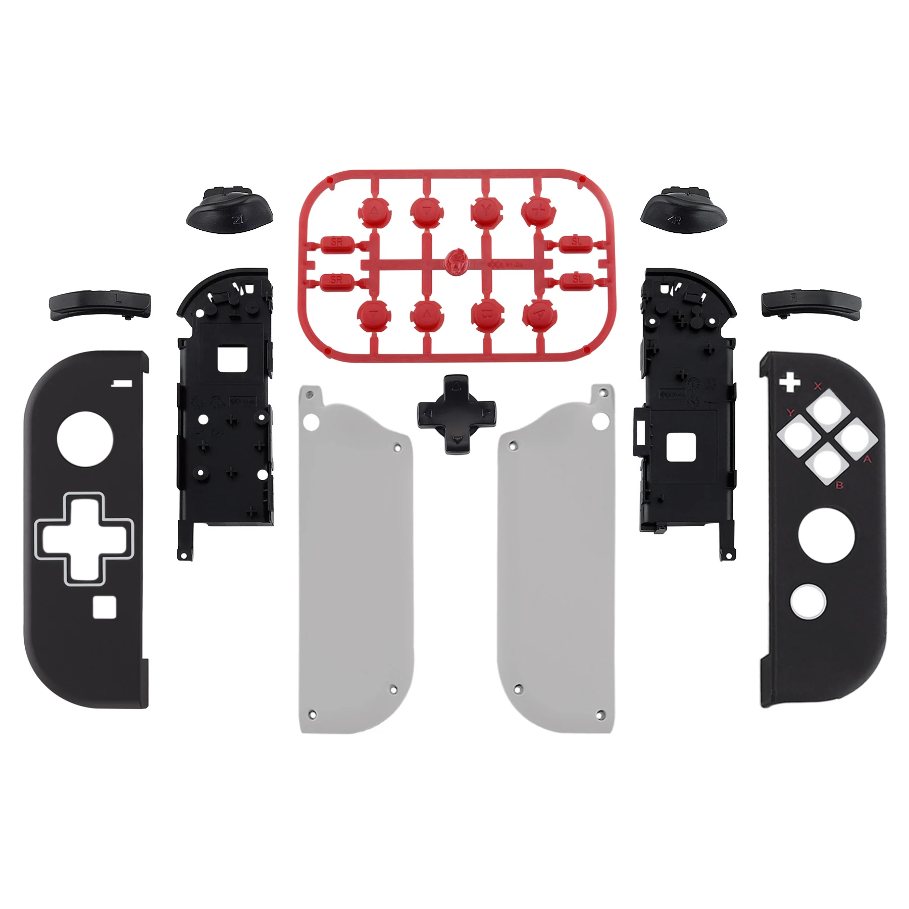 eXtremeRate Dpad Version Replacement Full Set Shell Case with Buttons for Joycon of NS Switch - Classics NES Style - Image 2