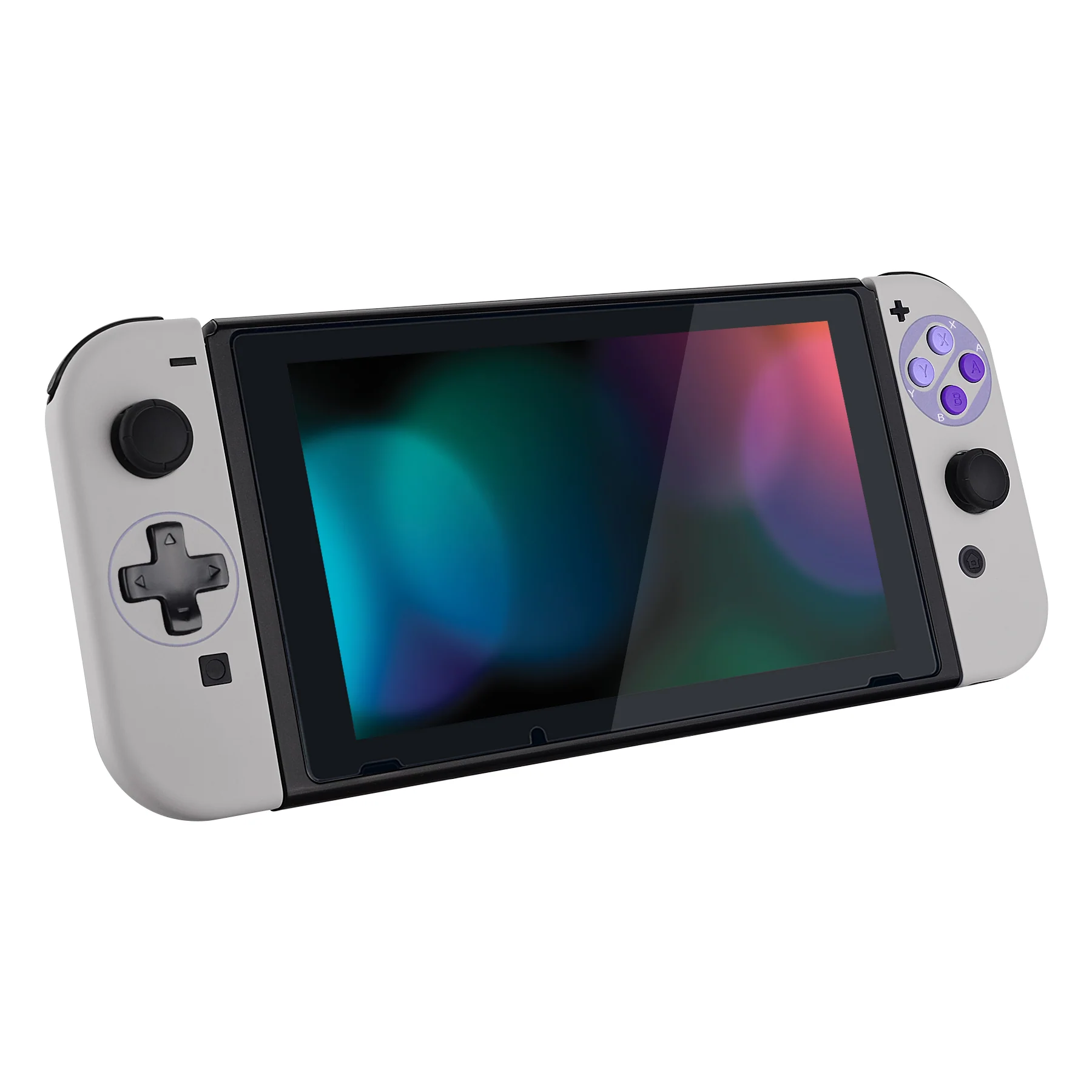 eXtremeRate Dpad Version Replacement Full Set Shell Case with Buttons for Joycon of NS Switch - Classics SNES Style - Image 6