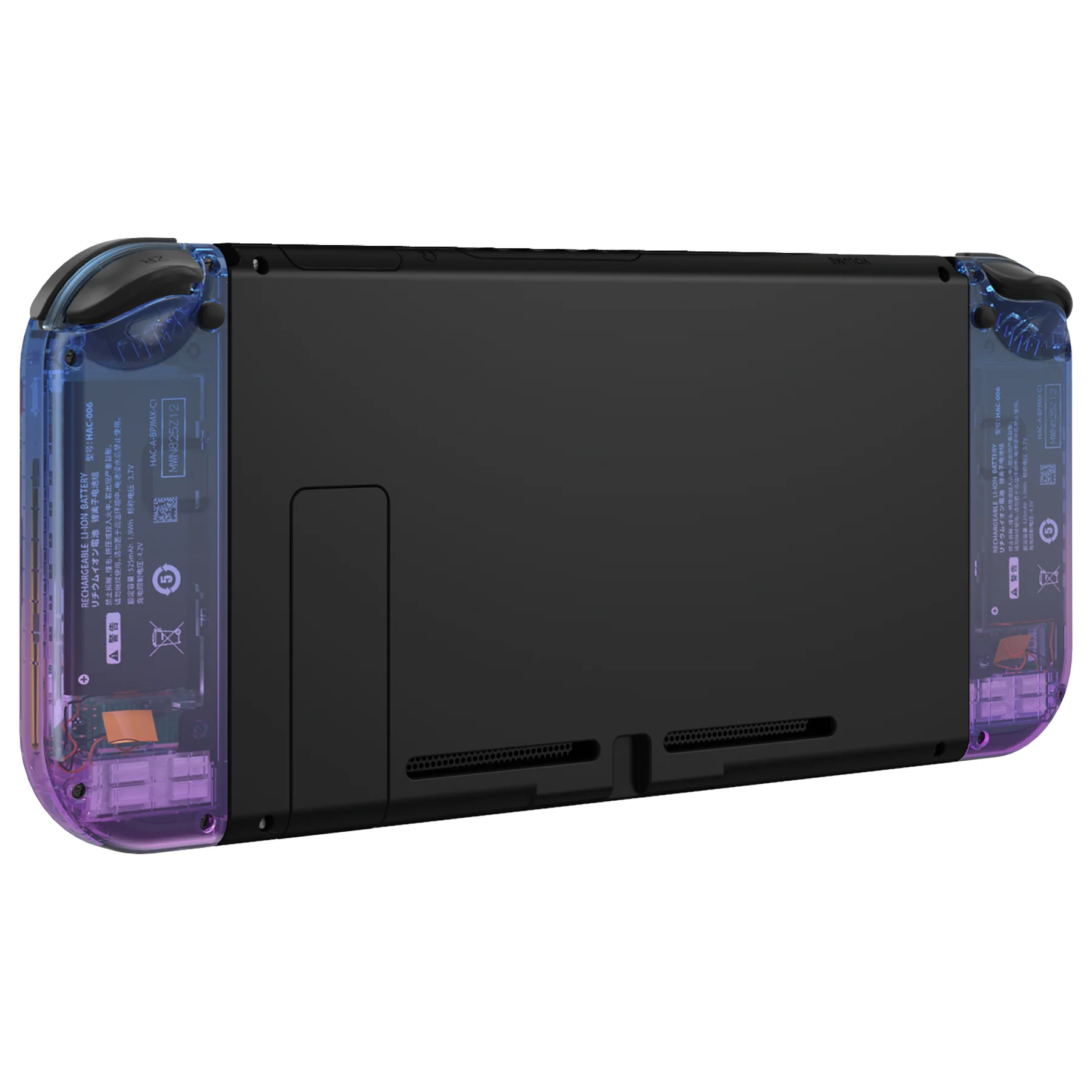 eXtremeRate Dpad Version Replacement Full Set Shell Case with Buttons for Joycon of NS Switch - Gradient Translucent Bluebell - Image 7