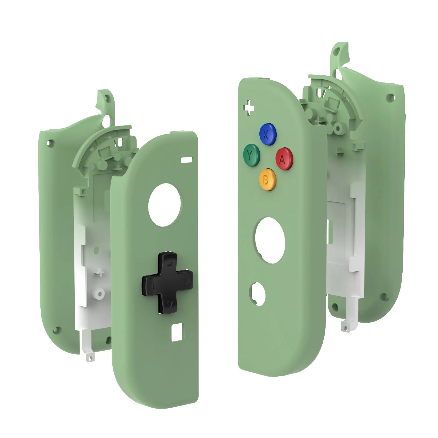 eXtremeRate Dpad Version Replacement Full Set Shell Case with Buttons for Joycon of NS Switch - Matcha Green - Image 11