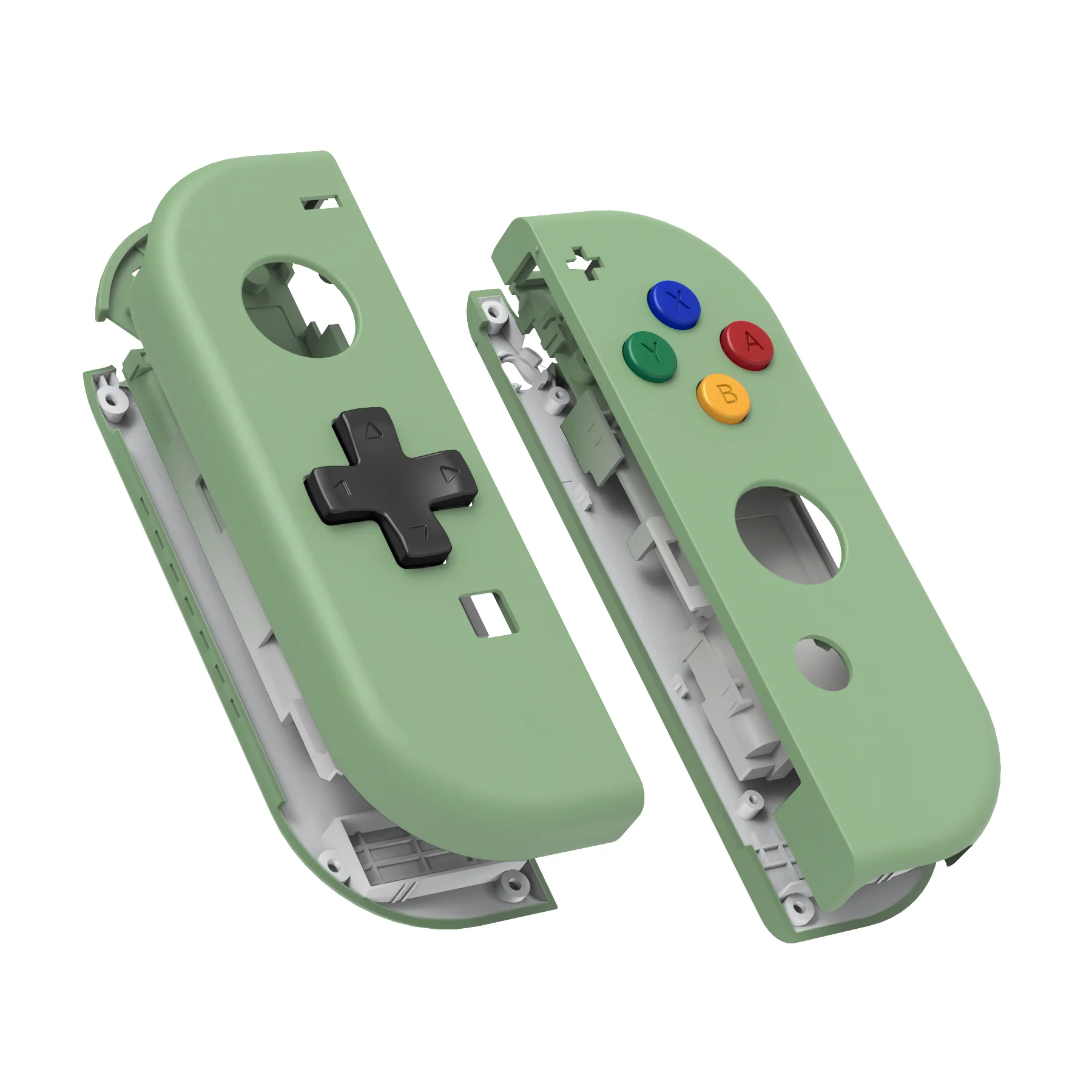 eXtremeRate Dpad Version Replacement Full Set Shell Case with Buttons for Joycon of NS Switch - Matcha Green - Image 12