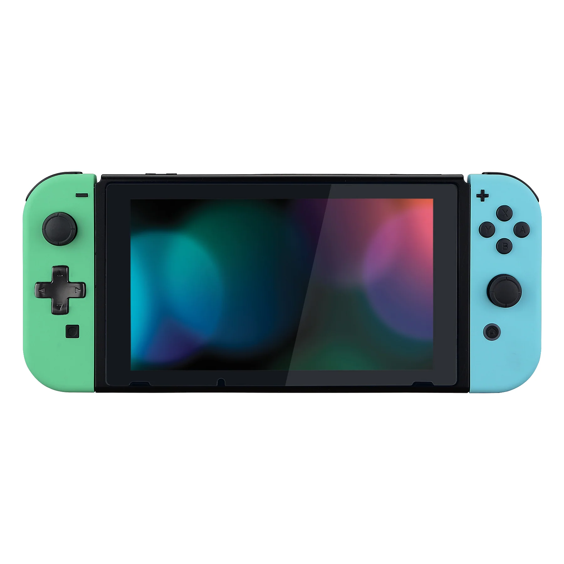 eXtremeRate Dpad Version Replacement Full Set Shell Case with Buttons for Joycon of NS Switch - Mint Green & Heaven Blue - Image 4