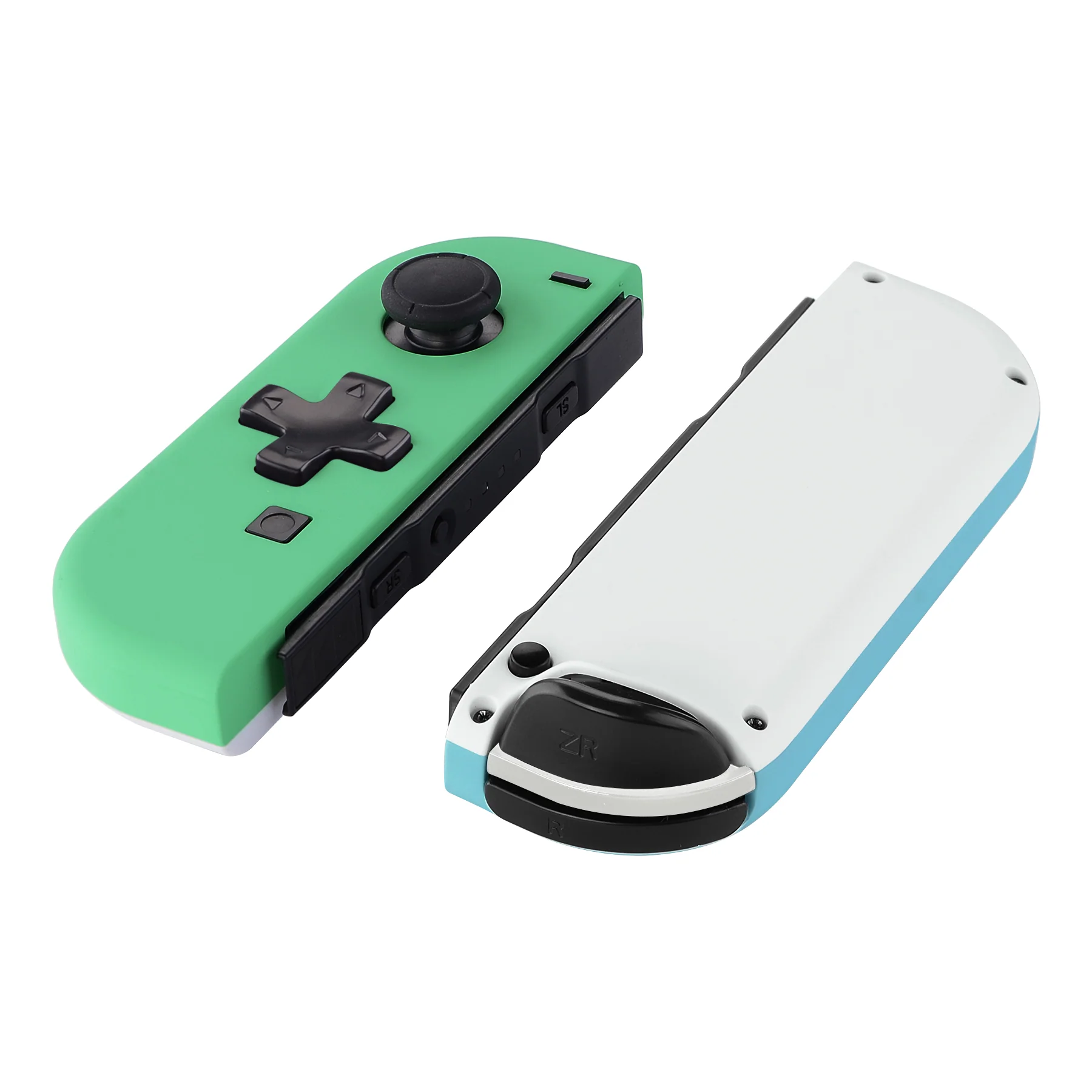 eXtremeRate Dpad Version Replacement Full Set Shell Case with Buttons for Joycon of NS Switch - Mint Green & Heaven Blue - Image 9