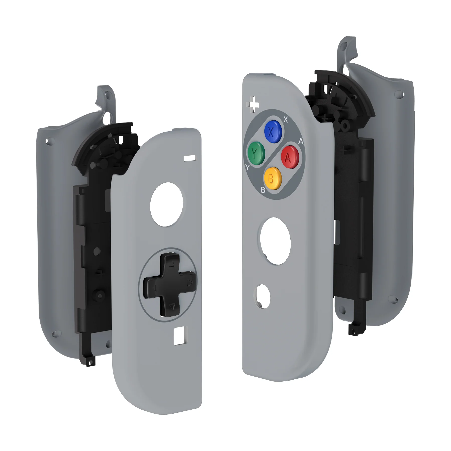 eXtremeRate Dpad Version Replacement Full Set Shell Case with Buttons for Joycon of NS Switch - SNES Classic EU Style - Image 11