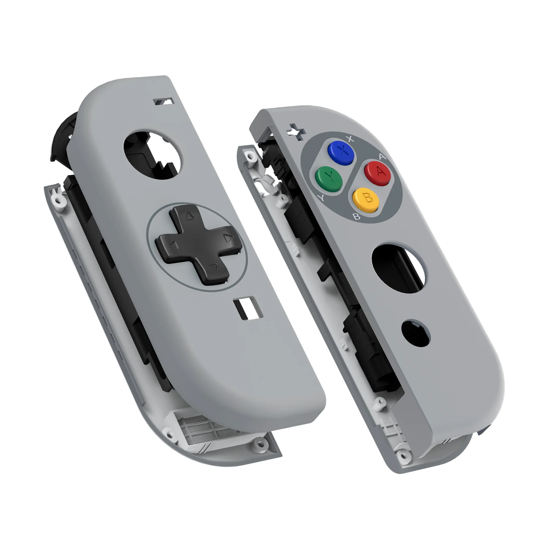eXtremeRate Dpad Version Replacement Full Set Shell Case with Buttons for Joycon of NS Switch - SNES Classic EU Style - Image 12
