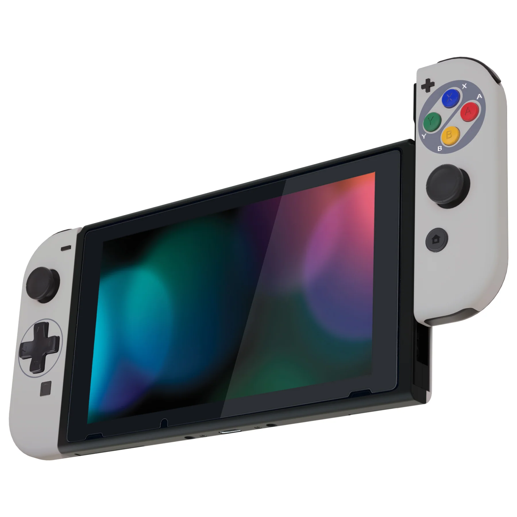 eXtremeRate Dpad Version Replacement Full Set Shell Case with Buttons for Joycon of NS Switch - SNES Classic EU Style - Image 5