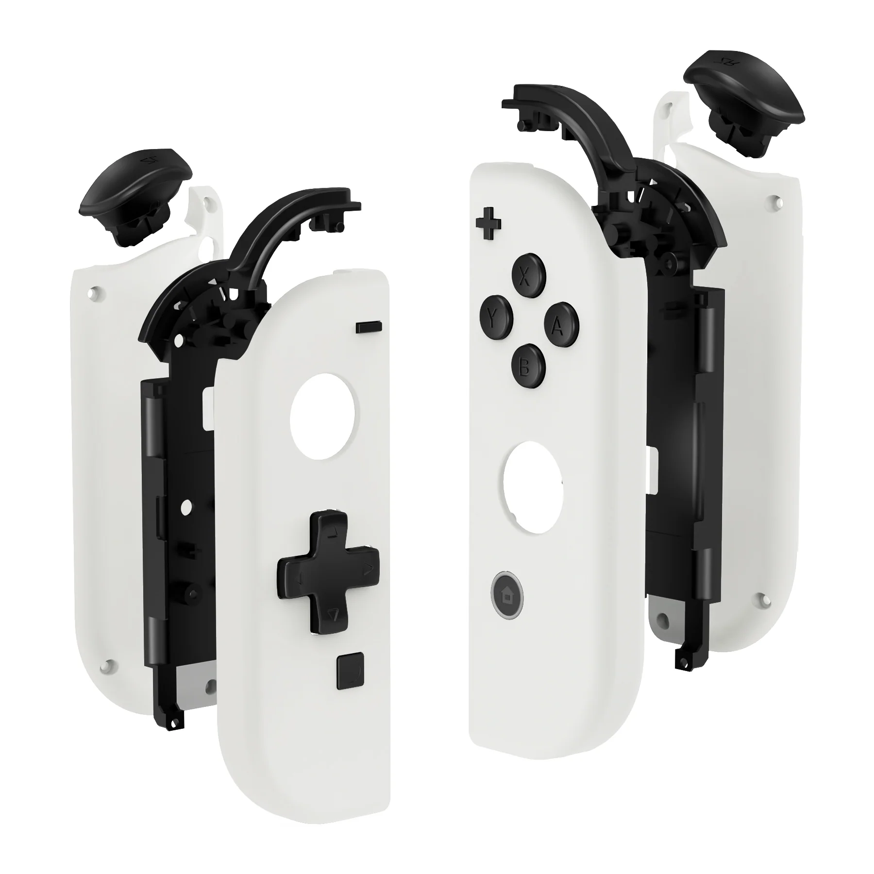 eXtremeRate Dpad Version Replacement Full Set Shell Case with Buttons for Joycon of NS Switch - White - Image 11