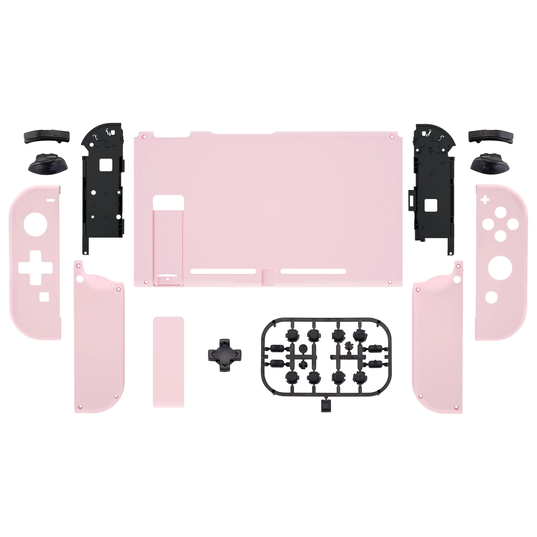 eXtremeRate Dpad Version Replacement Full Set Shells with Buttons for Nintendo Switch - Cherry Blossoms Pink - Image 2