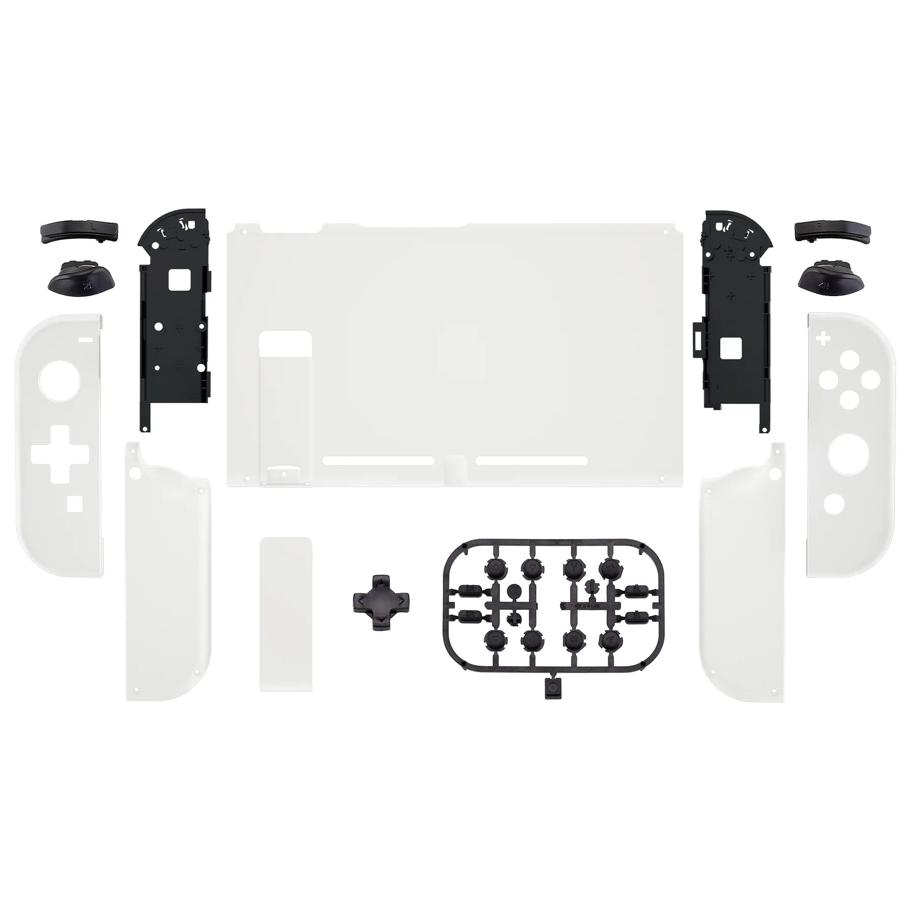 eXtremeRate Dpad Version Replacement Full Set Shells with Buttons for Nintendo Switch - White - Image 2
