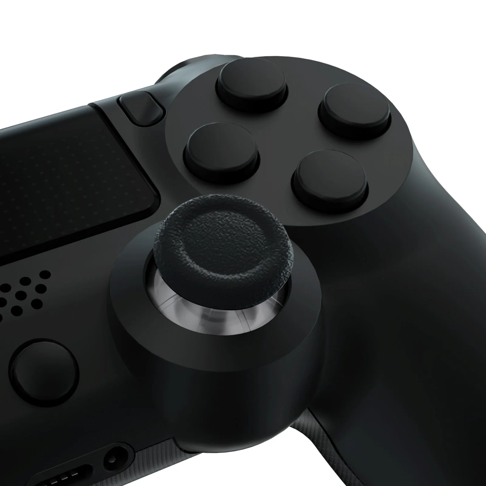 eXtremeRate Dual-Color Replacement 3D Joystick Thumbsticks Compatible with PS4 Slim Pro Controller - Black & Clear - Image 2