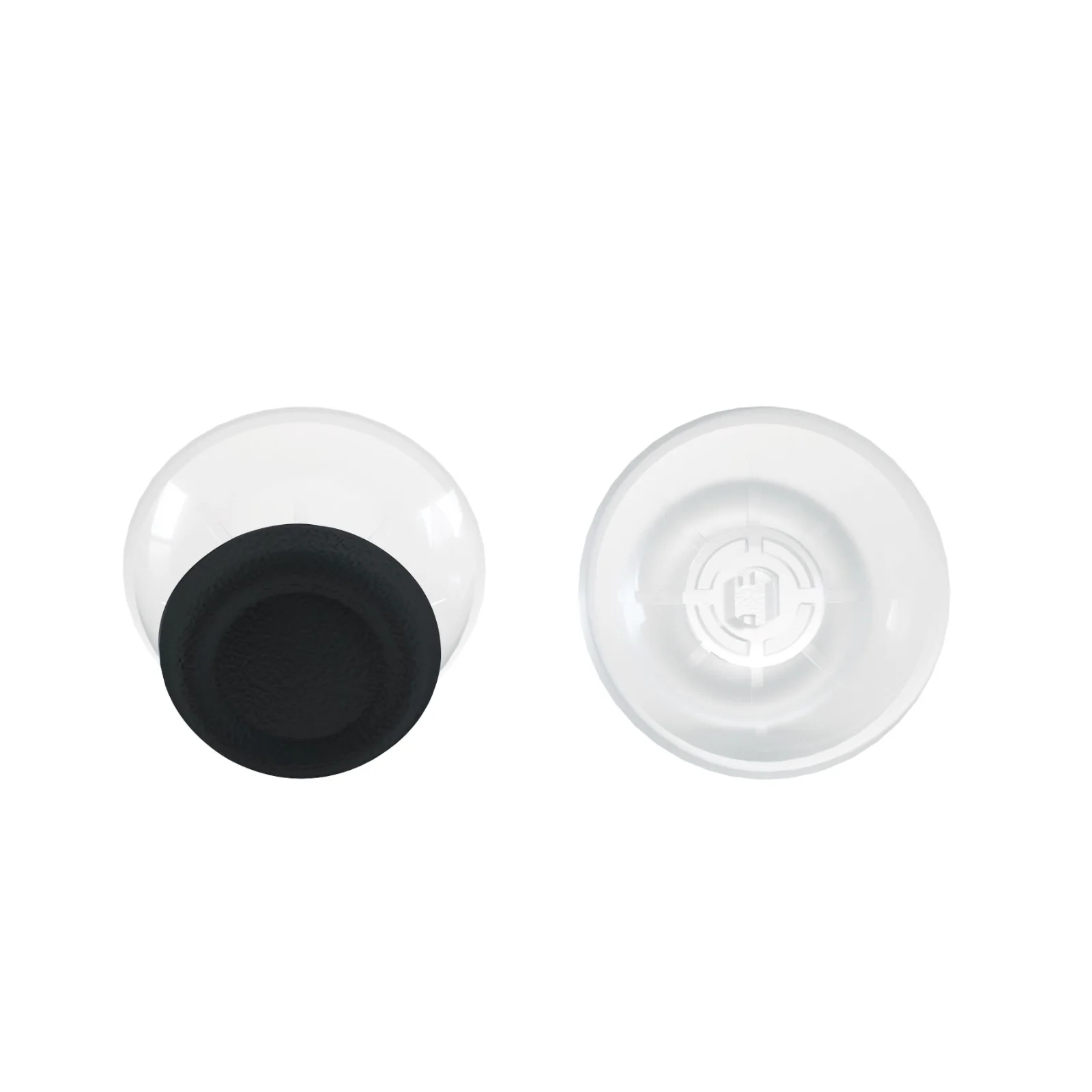 eXtremeRate Dual-Color Replacement 3D Joystick Thumbsticks Compatible with PS4 Slim Pro Controller - Black & Clear - Image 6
