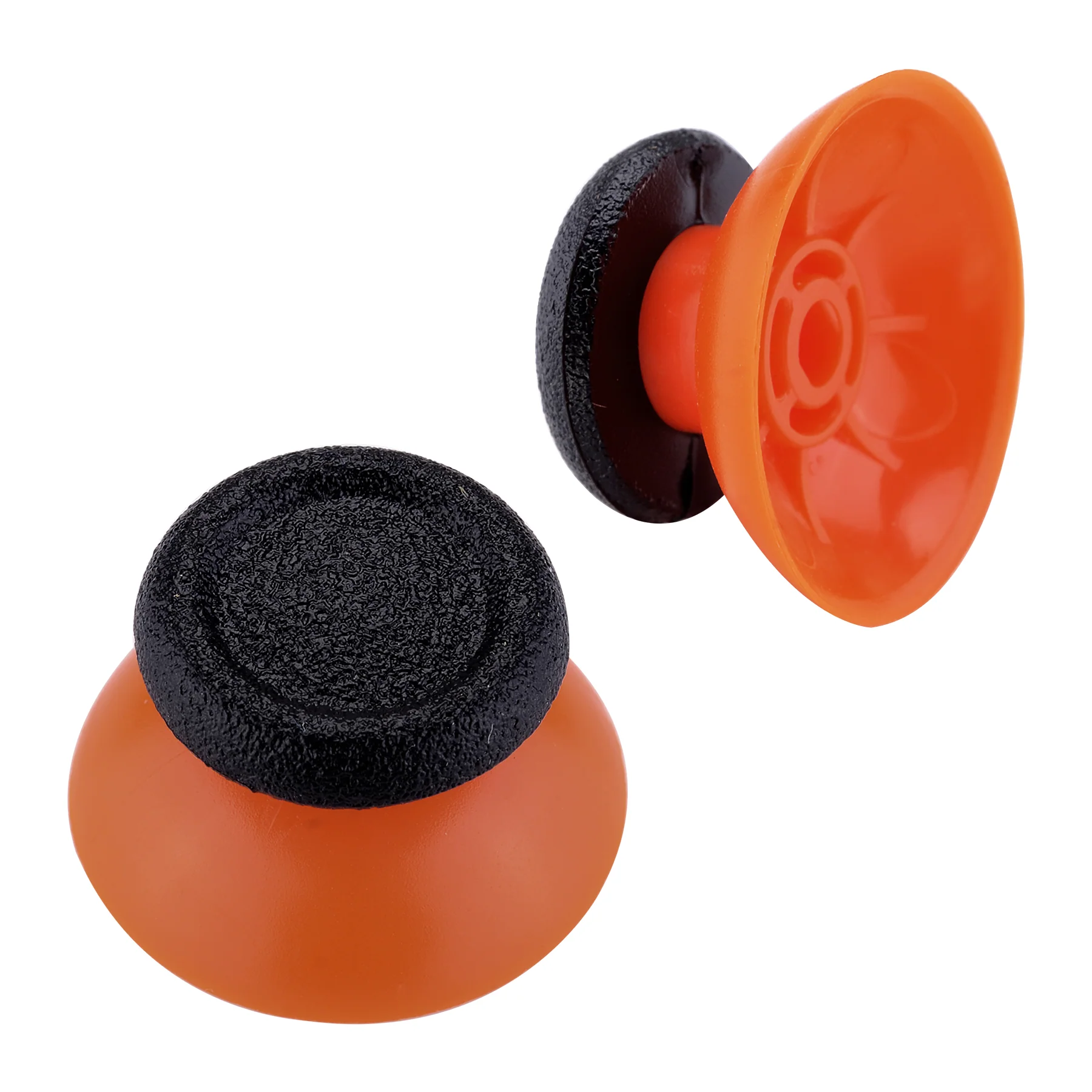 eXtremeRate Dual-Color Replacement 3D Joystick Thumbsticks Compatible with PS4 Slim Pro Controller - Black & Orange - Image 5