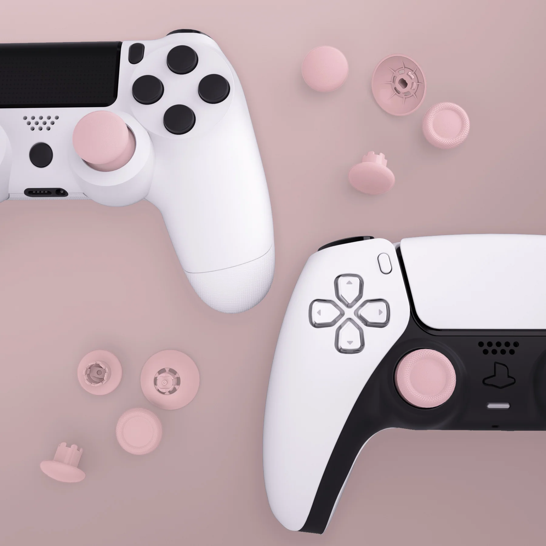 eXtremeRate EDGE Sticks Replacement Interchangeable Thumbsticks for PS5 & PS4 All Model Controllers - Cherry Blossoms - Image 9
