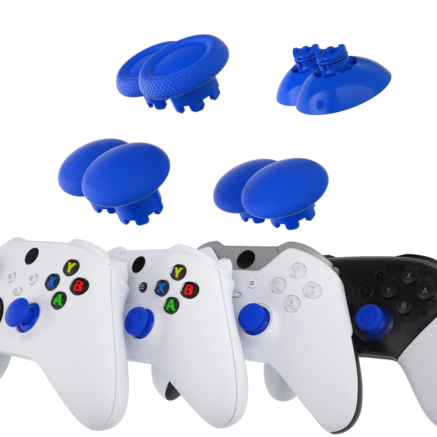 eXtremeRate EDGE Sticks Replacement Interchangeable Thumbsticks for Xbox Series X/S & Xbox Core & Xbox One X/S & Xbox Elite V1 & NS Switch Pro Controller - Blue - Image 4
