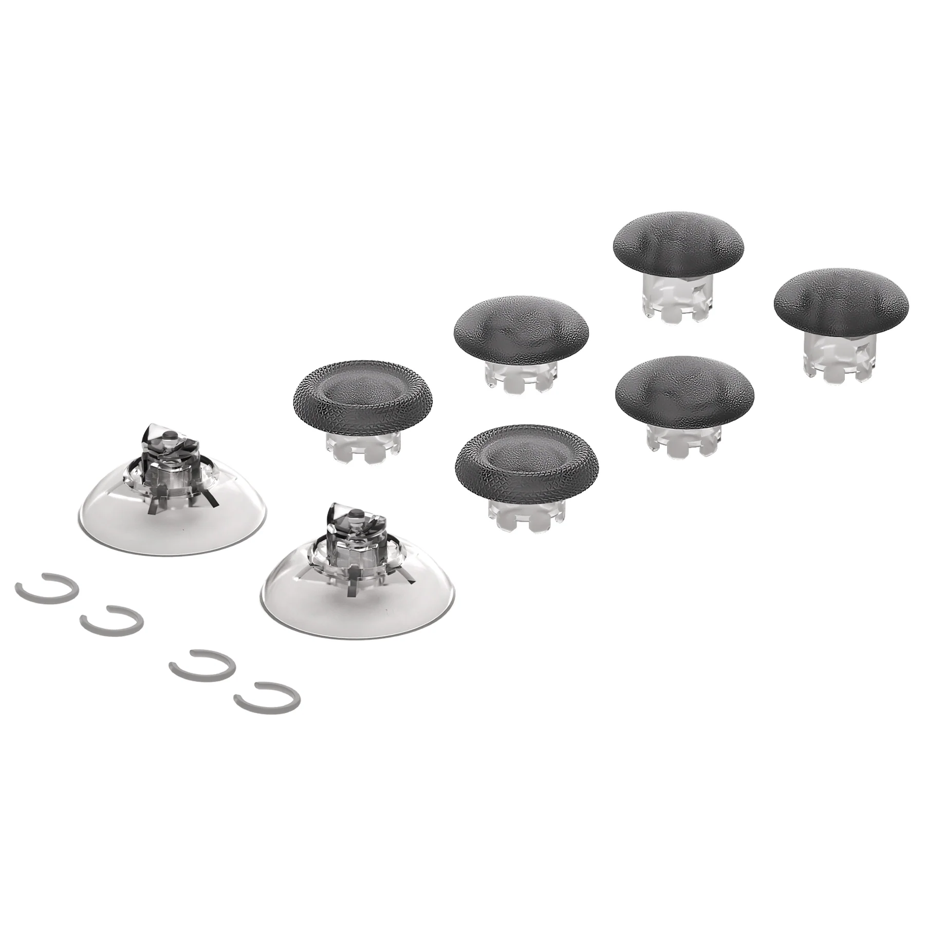 eXtremeRate EDGE Sticks Replacement Interchangeable Thumbsticks for Xbox Series X/S & Xbox Core & Xbox One X/S & Xbox Elite V1 & NS Switch Pro Controller - Clear Black - Image 3