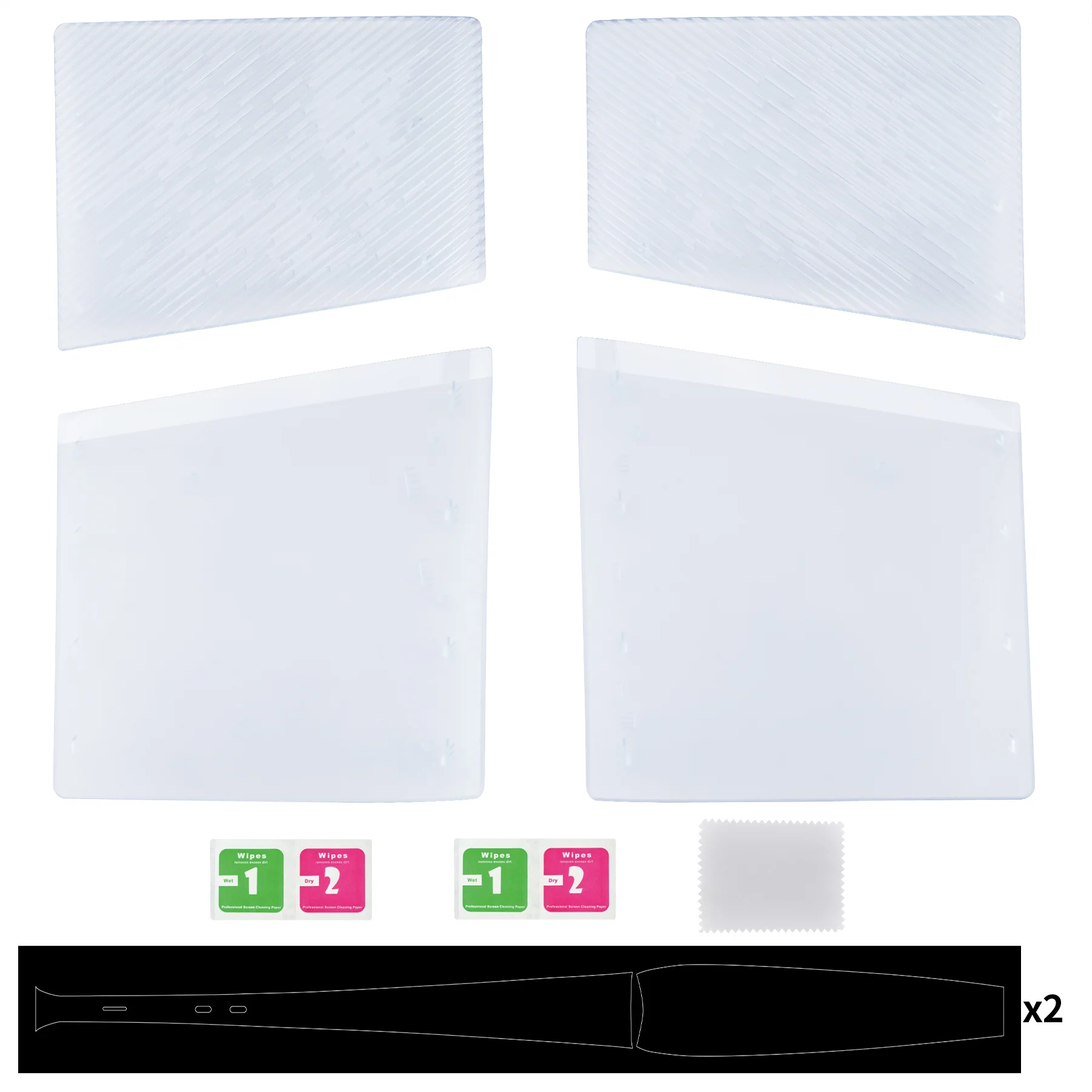 eXtremeRate eXcover Replacement Top Bottom Cover Side Panel with Cooling Vent for PS5 Slim Digital Edition Console - Clear Ice Blue - Image 2
