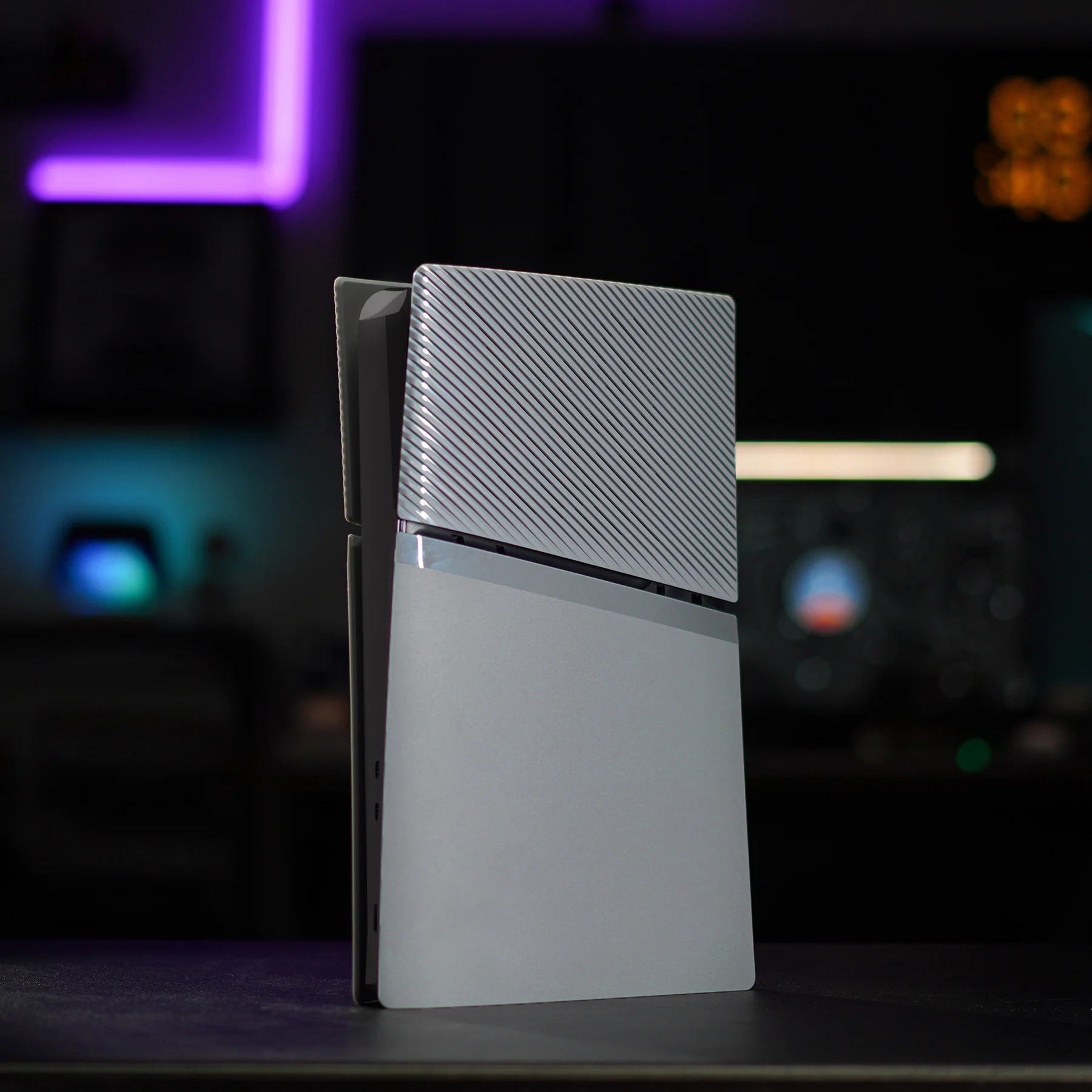 eXtremeRate eXcover Replacement Top Bottom Cover Side Panel with Cooling Vent for PS5 Slim Digital Edition Console - New Hope Gray - Image 11