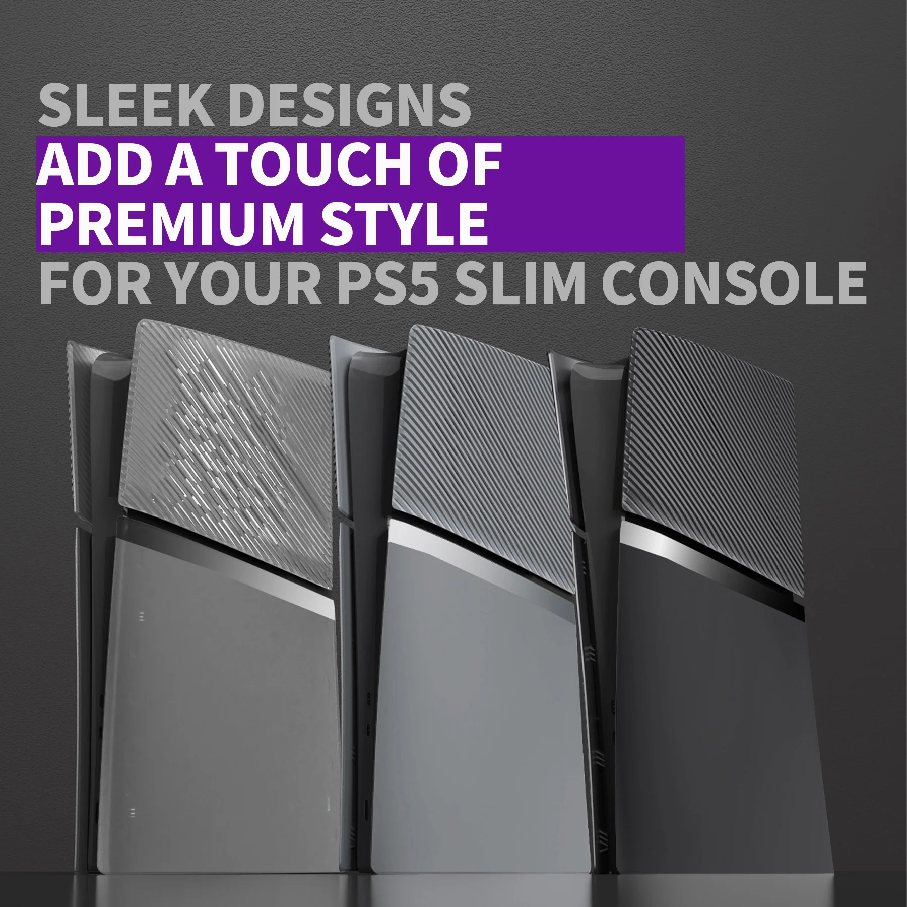 eXtremeRate eXcover Replacement Top Bottom Cover Side Panel with Cooling Vent for PS5 Slim Digital Edition Console - New Hope Gray - Image 9