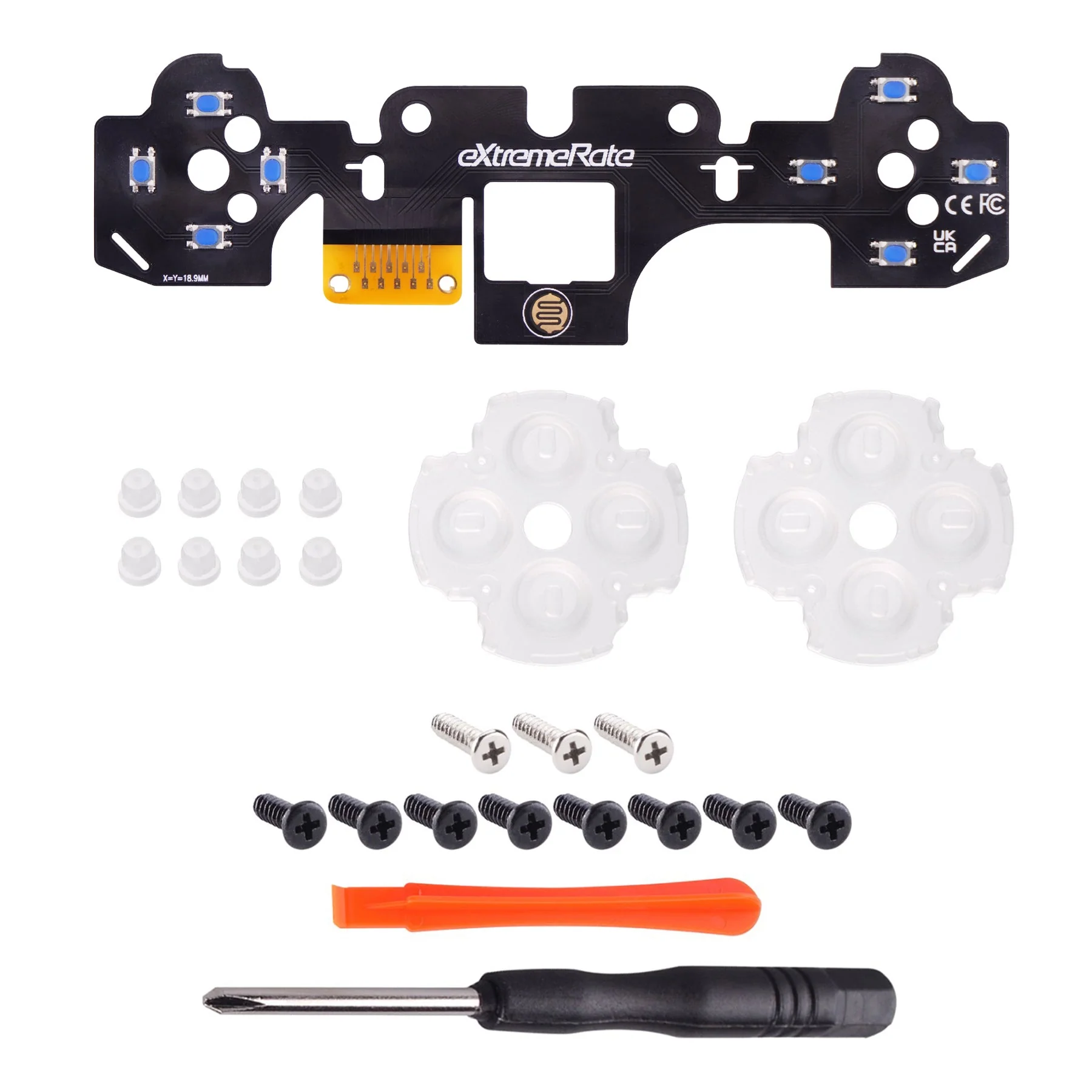 eXtremeRate Face Clicky Kit V2 for PS5 Controller BDM-010 & BDM-020, Custom Tactile Dpad Action Buttons for PS5 Controller - Image 2