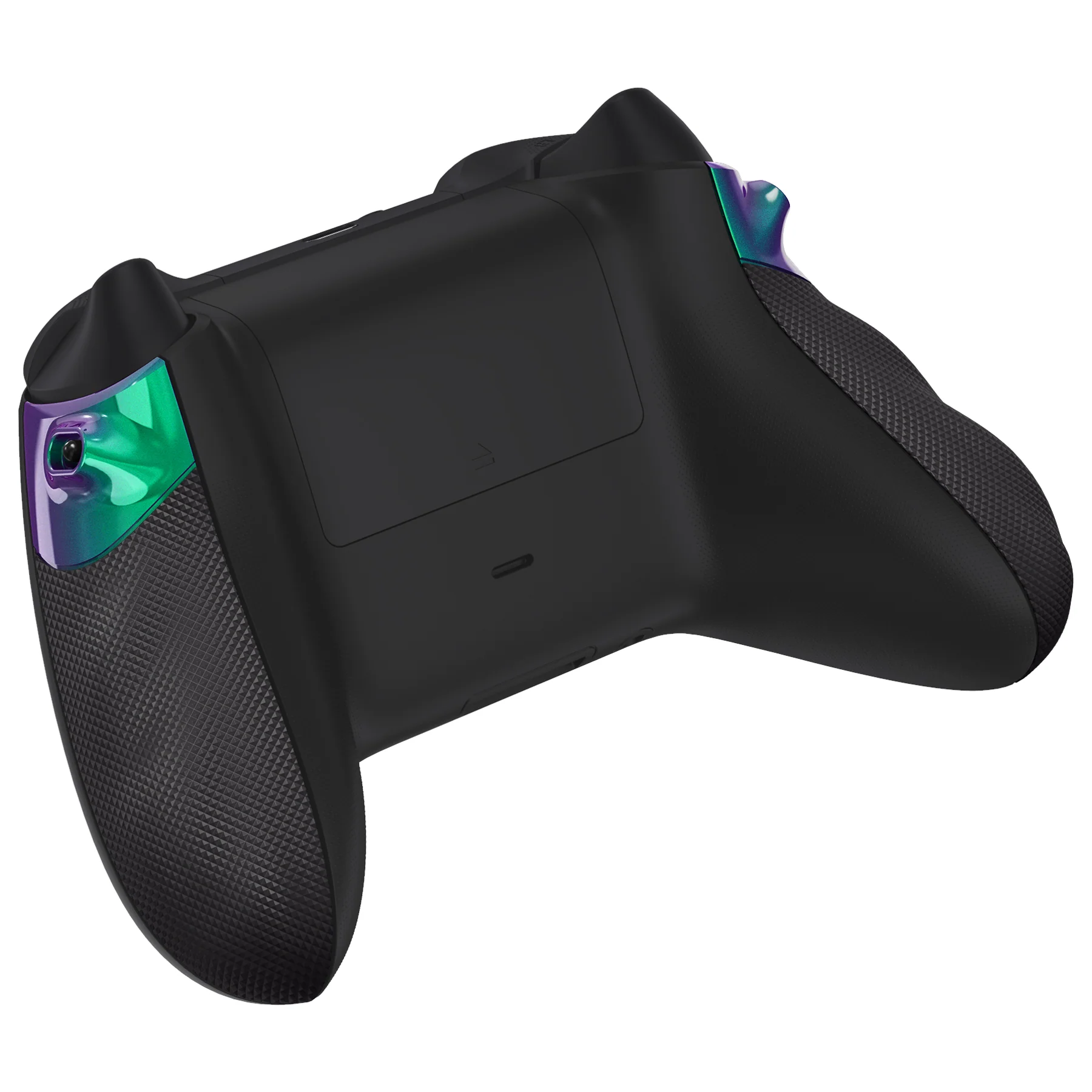 eXtremeRate FLEXOR Rubberized Side Rails Grips Trigger Stop Kit for Xbox Series X/S Controller & Xbox Core Controller - Chameleon Green Purple - Image 9
