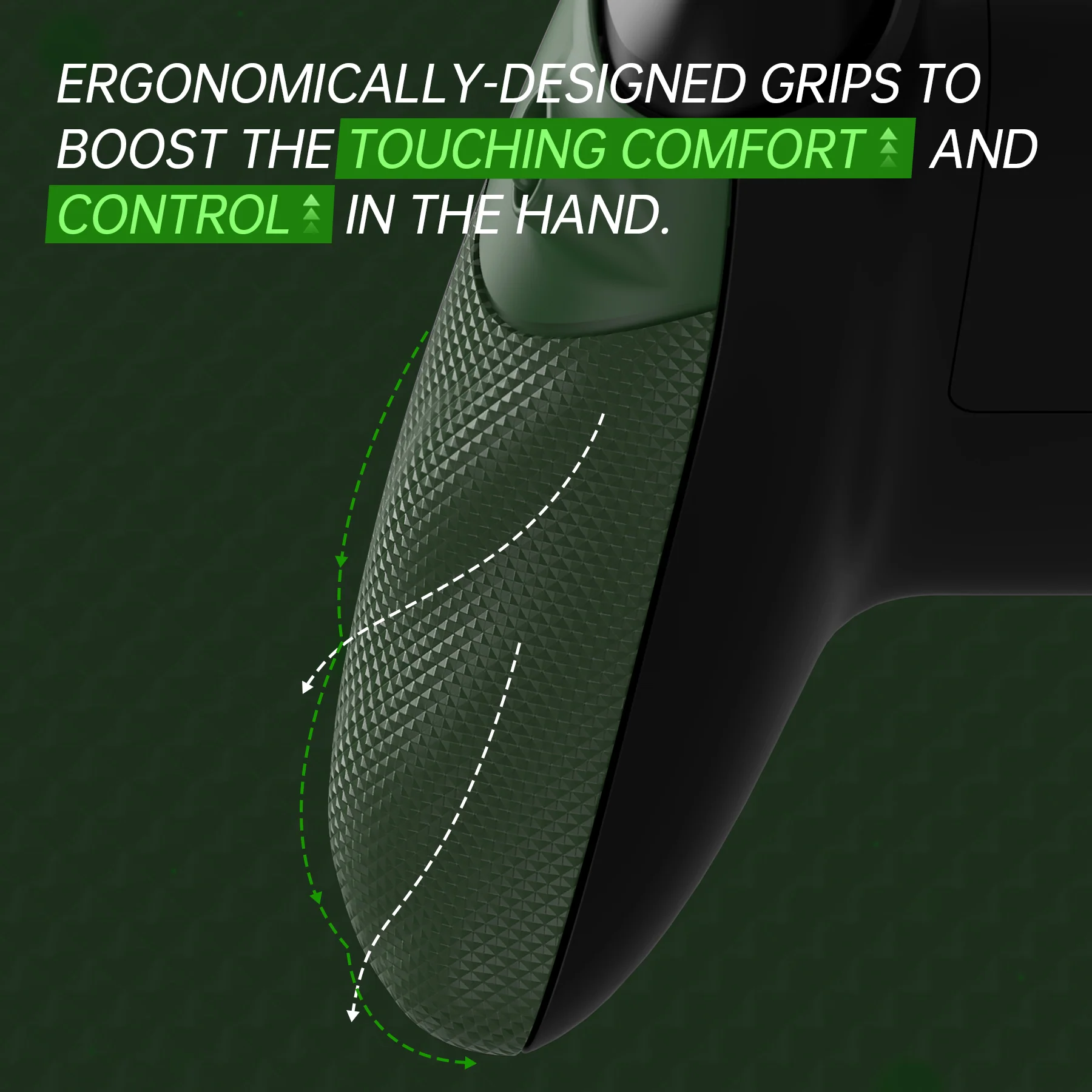 eXtremeRate FLEXOR Rubberized Side Rails Grips Trigger Stop Kit for Xbox Series X/S Controller & Xbox Core Controller - Deep Pine - Image 6