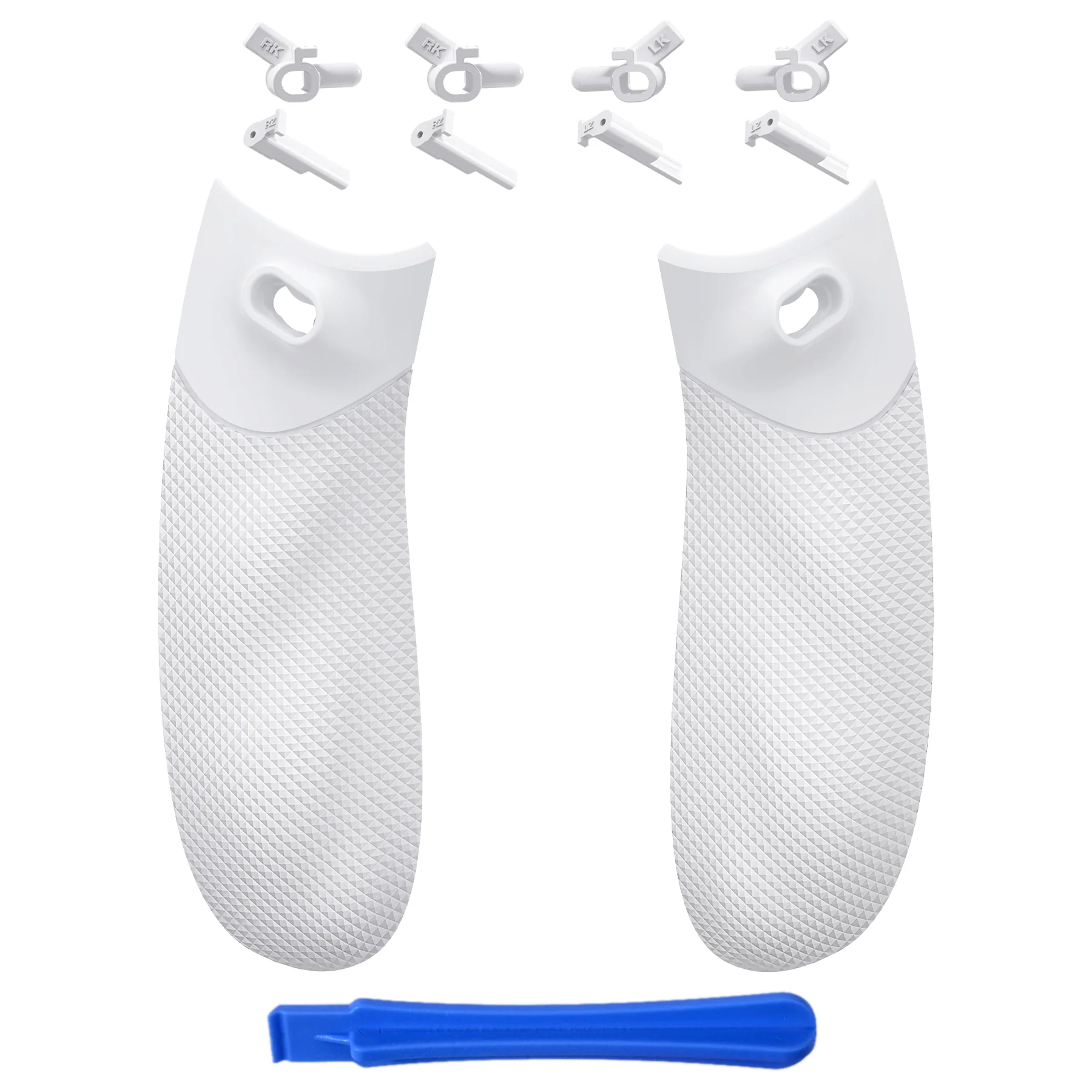 eXtremeRate FLEXOR Rubberized Side Rails Grips Trigger Stop Kit for Xbox Series X/S Controller & Xbox Core Controller - Frosted White - Image 2