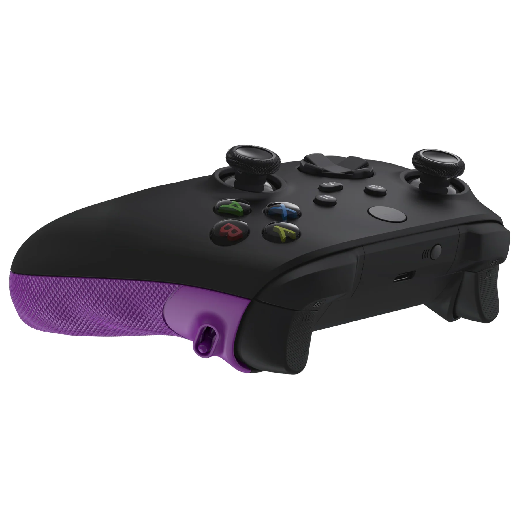 eXtremeRate FLEXOR Rubberized Side Rails Grips Trigger Stop Kit for Xbox Series X/S Controller & Xbox Core Controller - Mist Purple - Image 11