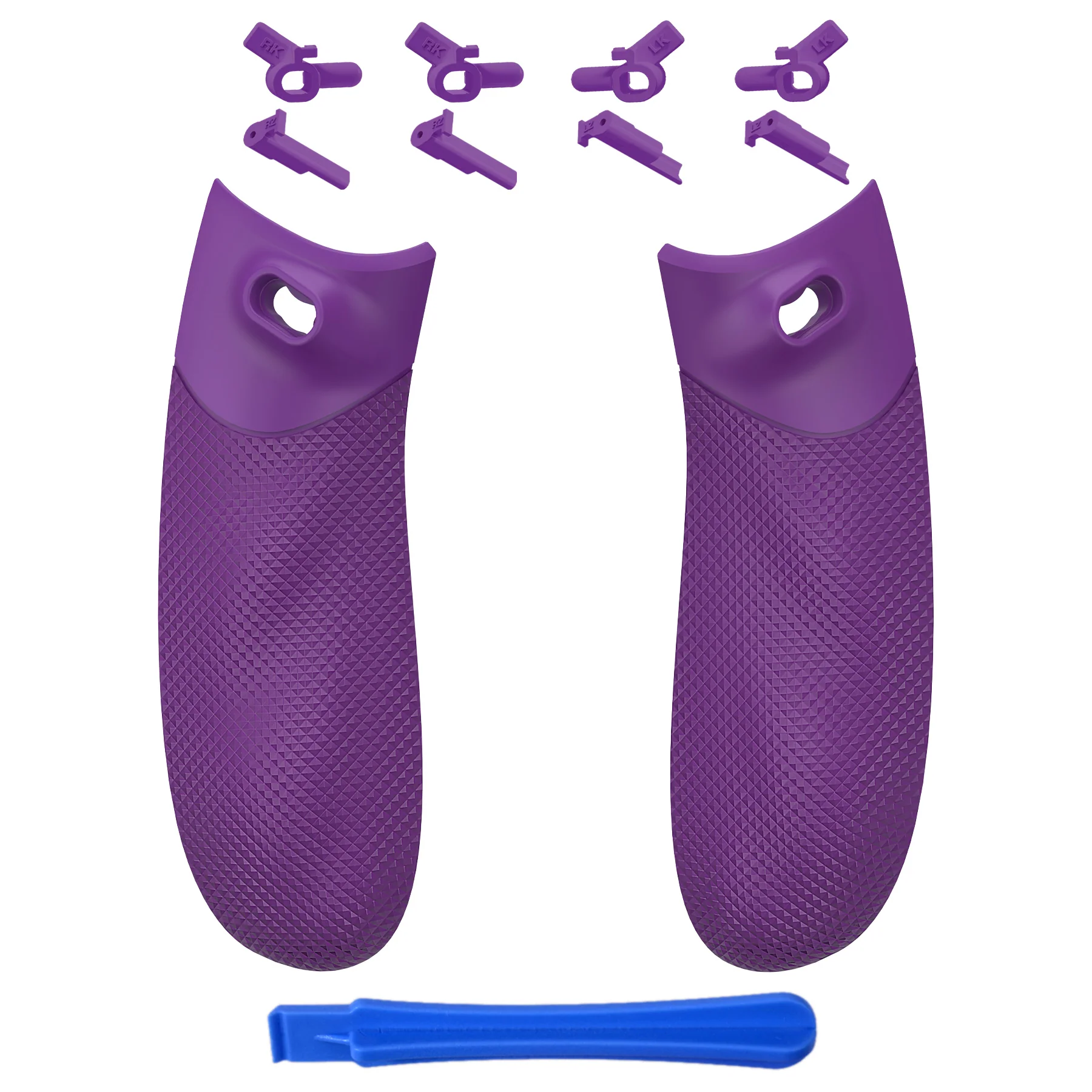 eXtremeRate FLEXOR Rubberized Side Rails Grips Trigger Stop Kit for Xbox Series X/S Controller & Xbox Core Controller - Mist Purple - Image 2
