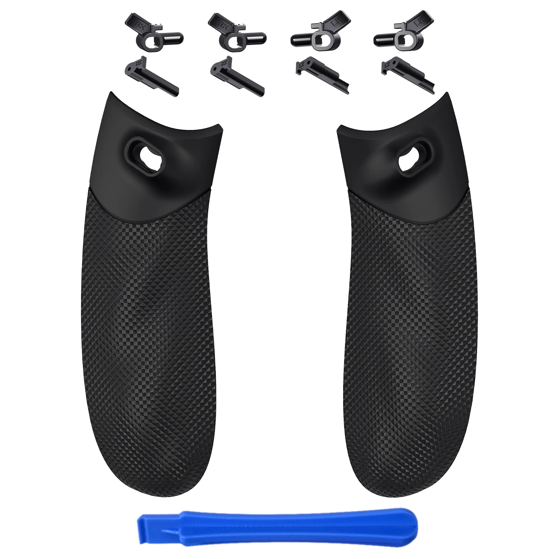 eXtremeRate FLEXOR Rubberized Side Rails Grips Trigger Stop Kit for Xbox Series X/S Controller & Xbox Core Controller - Shadow Black - Image 2
