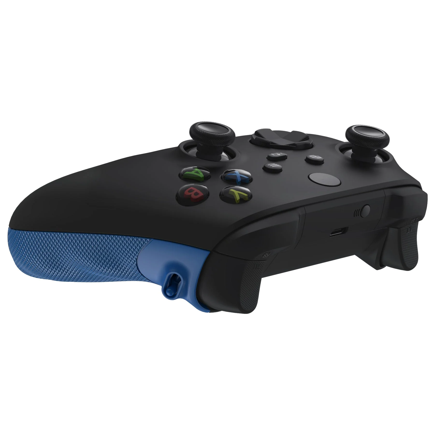 eXtremeRate FLEXOR Rubberized Side Rails Grips Trigger Stop Kit for Xbox Series X/S Controller & Xbox Core Controller - Yale Blue - Image 11
