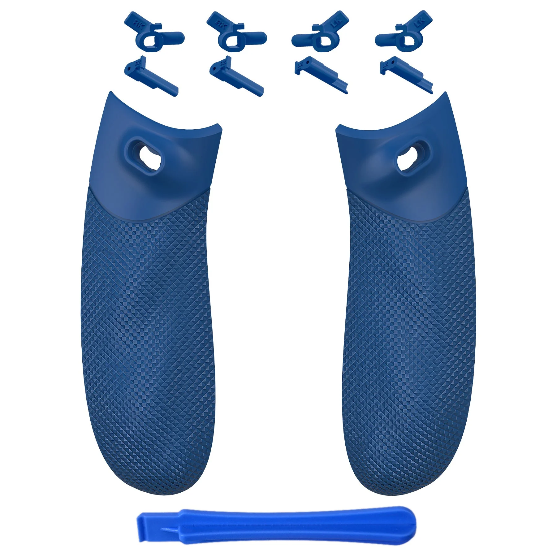 eXtremeRate FLEXOR Rubberized Side Rails Grips Trigger Stop Kit for Xbox Series X/S Controller & Xbox Core Controller - Yale Blue - Image 2
