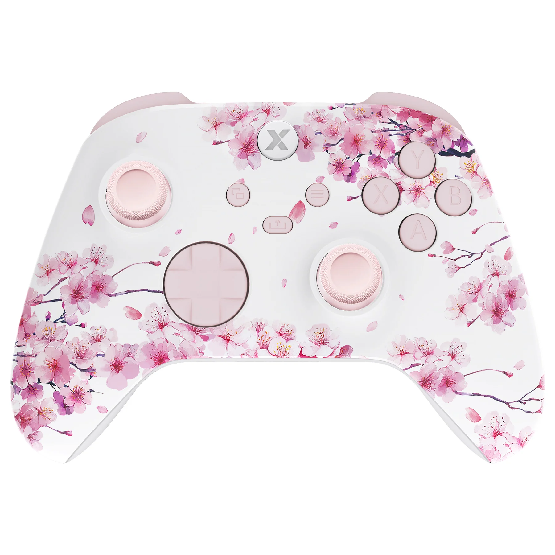 eXtremeRate Full Set Housing Shell Case with Buttons for Xbox Series X & S Controller - Cherry Blossom Whisper - Image 4
