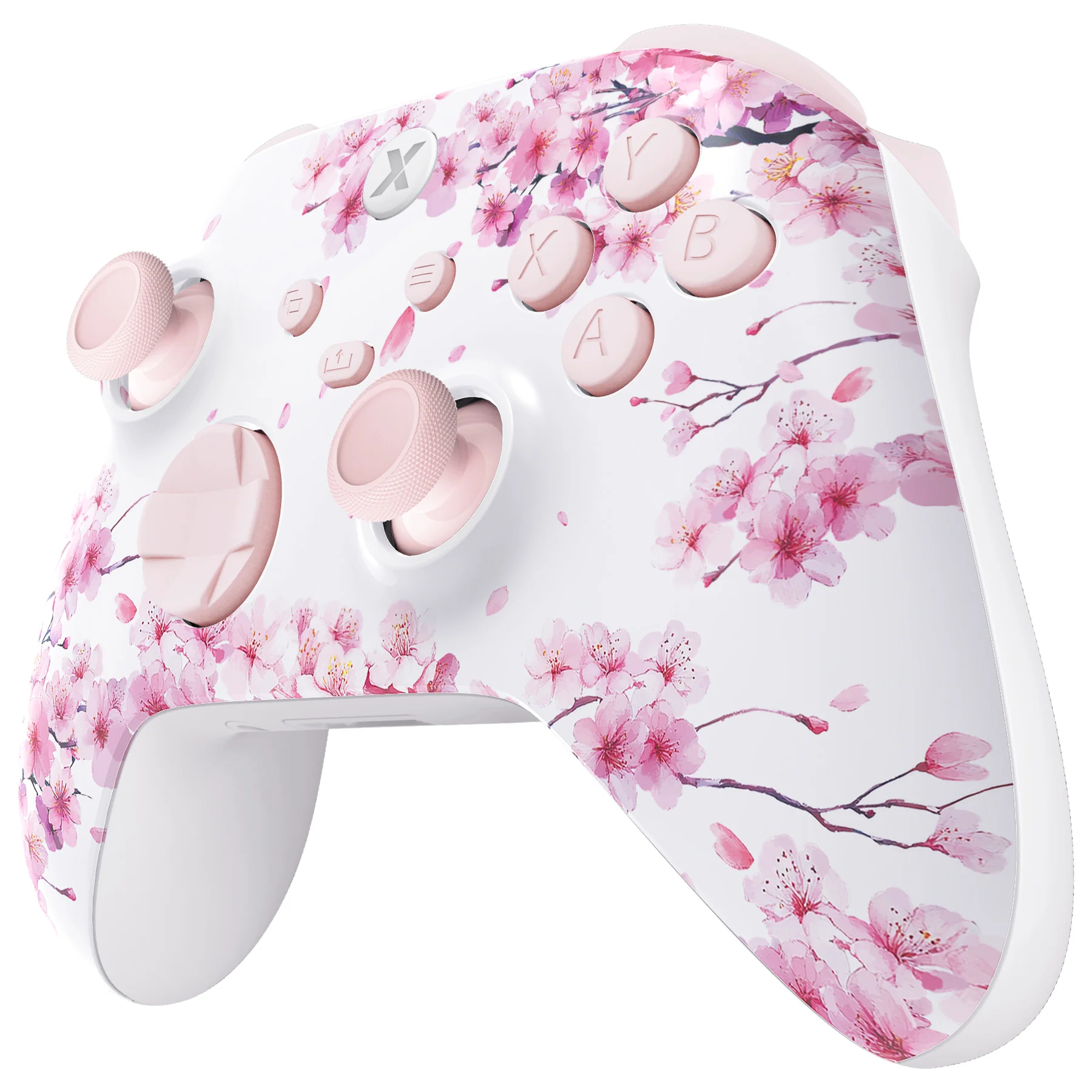 eXtremeRate Full Set Housing Shell Case with Buttons for Xbox Series X & S Controller - Cherry Blossom Whisper - Image 6