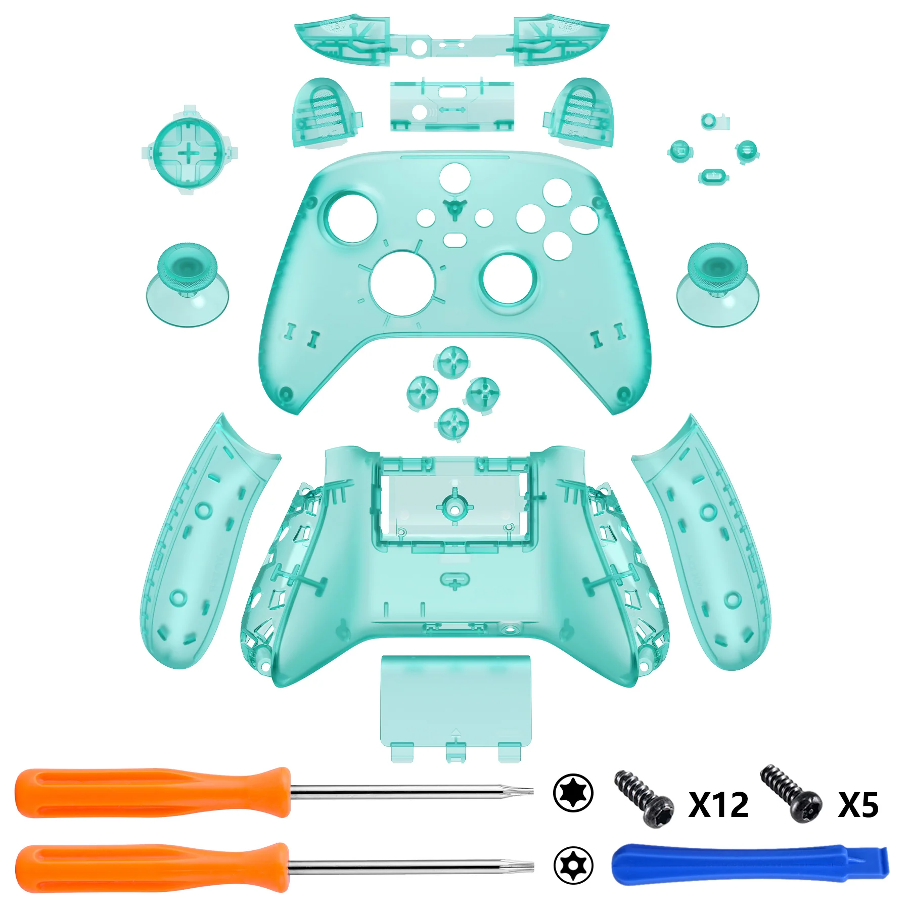 eXtremeRate Full Set Housing Shell Case with Buttons for Xbox Series X & S Controller - Emerald Green - Image 2