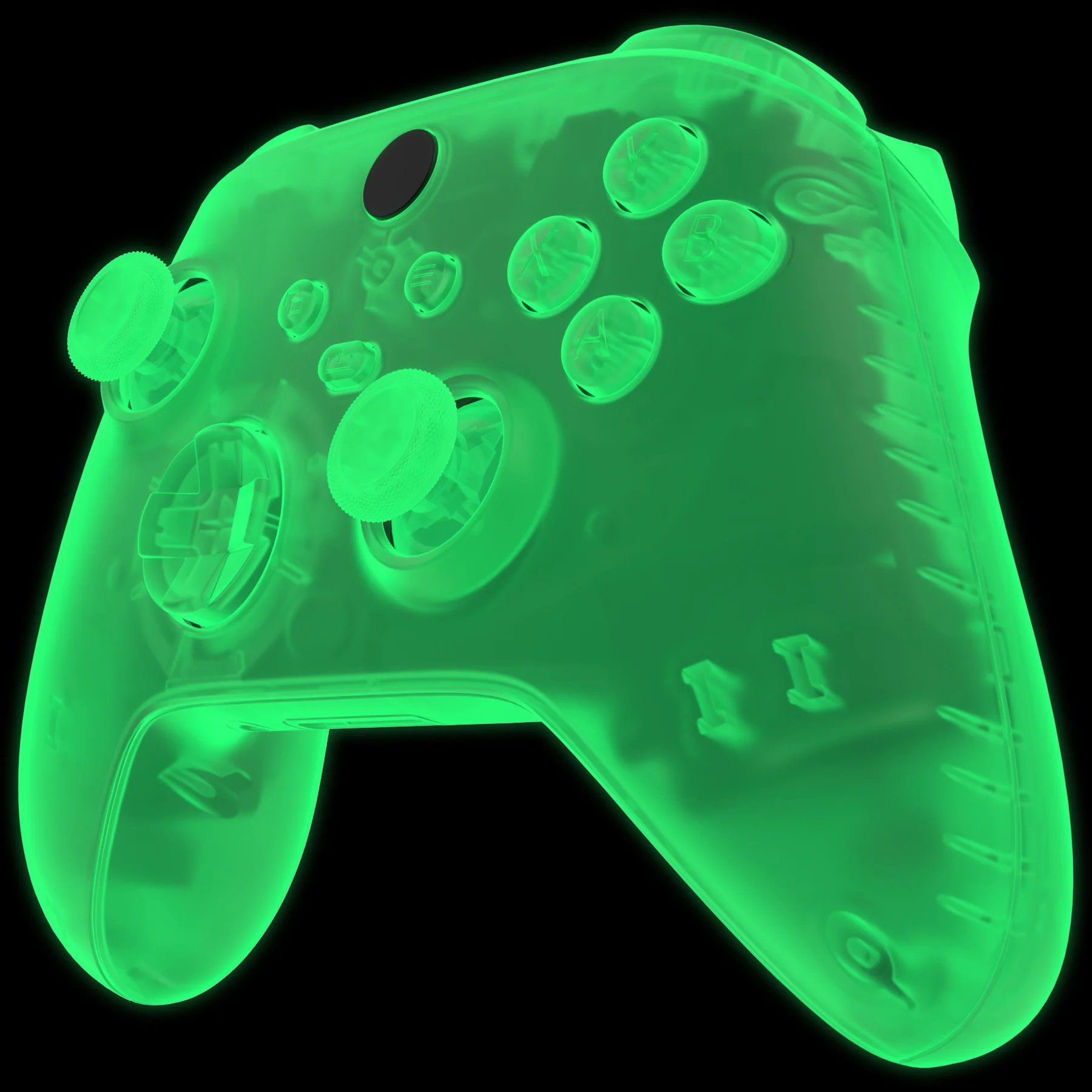 eXtremeRate Full Set Housing Shell Case with Buttons for Xbox Series X & S Controller - Glow in Dark - Green - Image 6