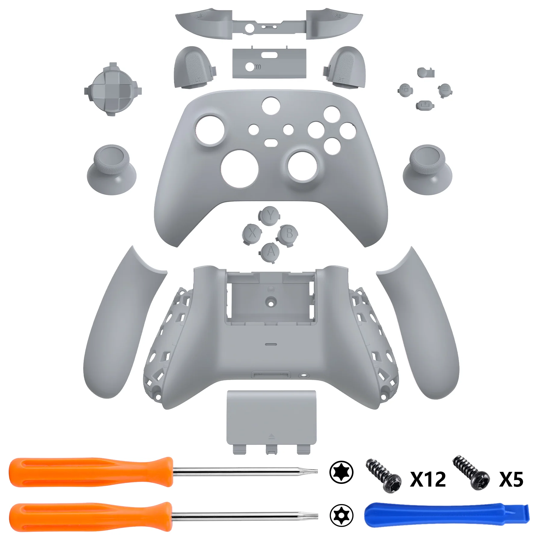 eXtremeRate Full Set Housing Shell Case with Buttons for Xbox Series X & S Controller - New Hope Gray - Image 2