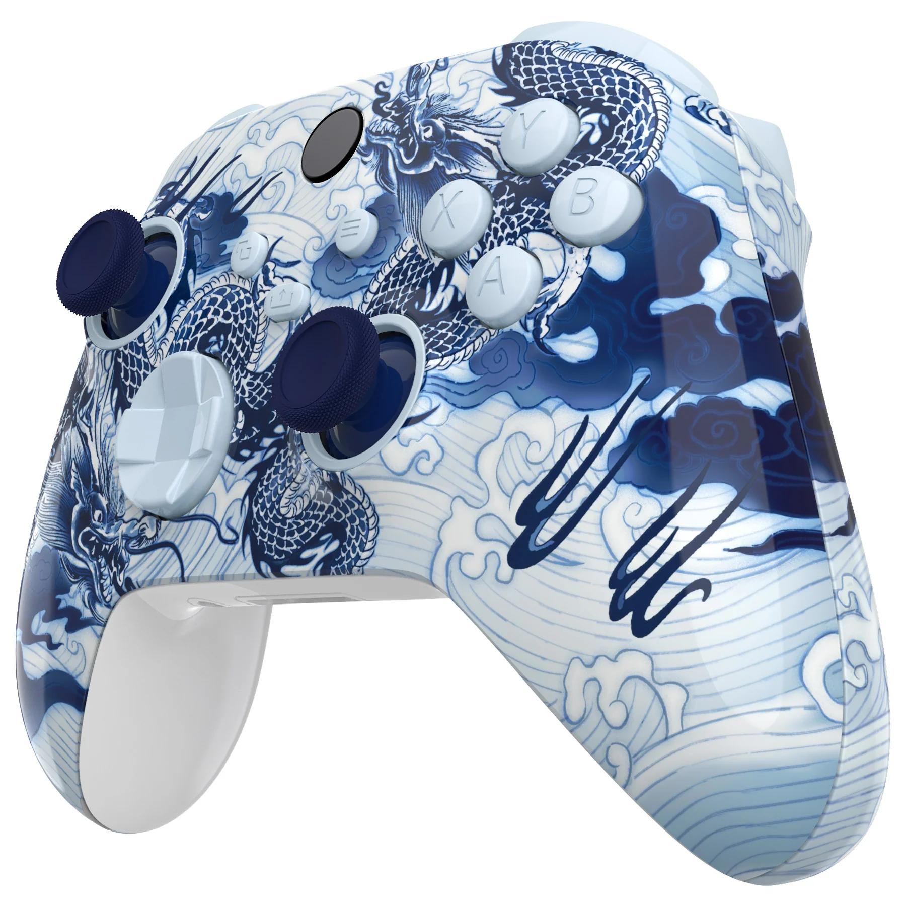 eXtremeRate Full Set Housing Shell Case with Buttons for Xbox Series X & S Controller - Porcelain Dragon - Image 6