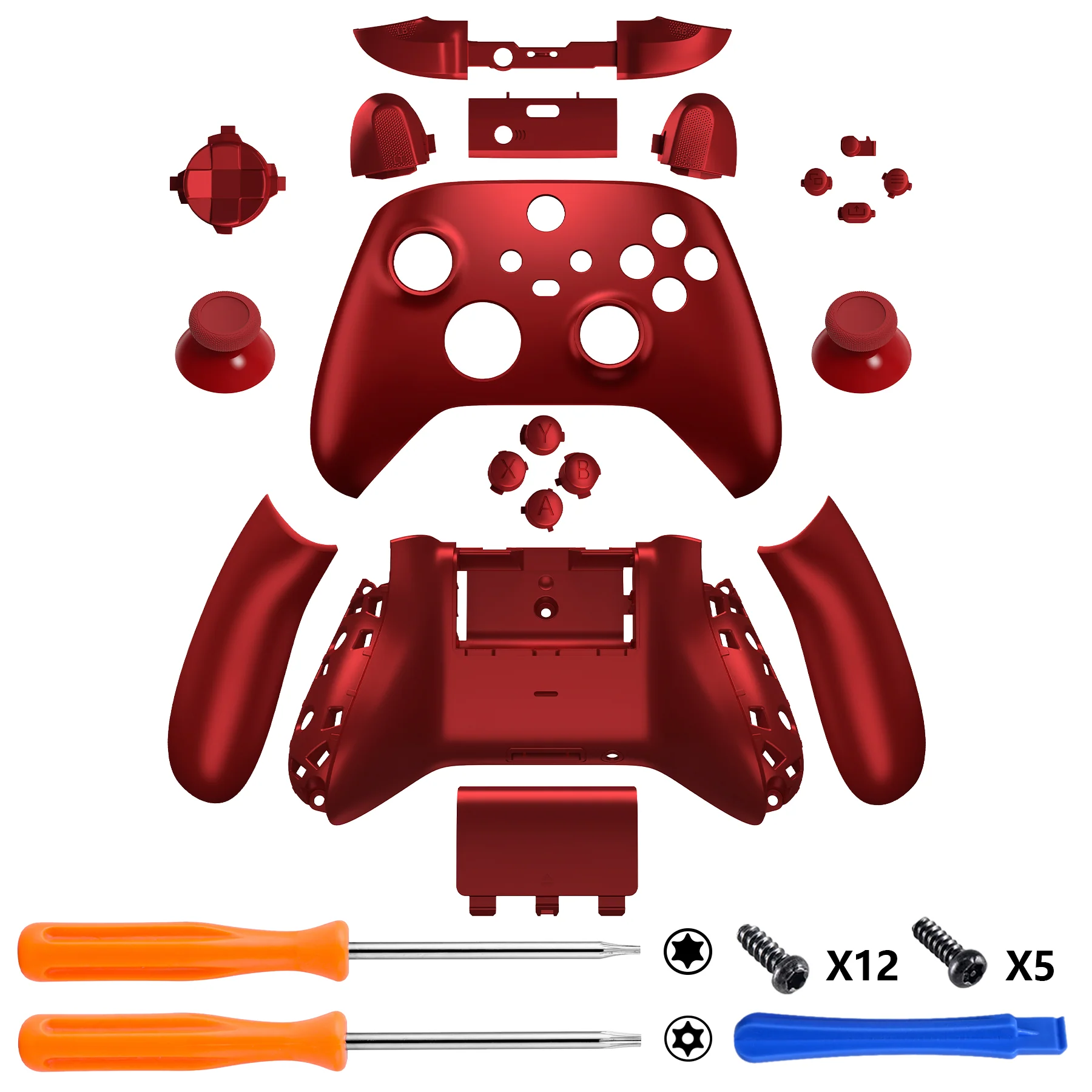 eXtremeRate Full Set Housing Shell Case with Buttons for Xbox Series X & S Controller - Scarlet Red - Image 2