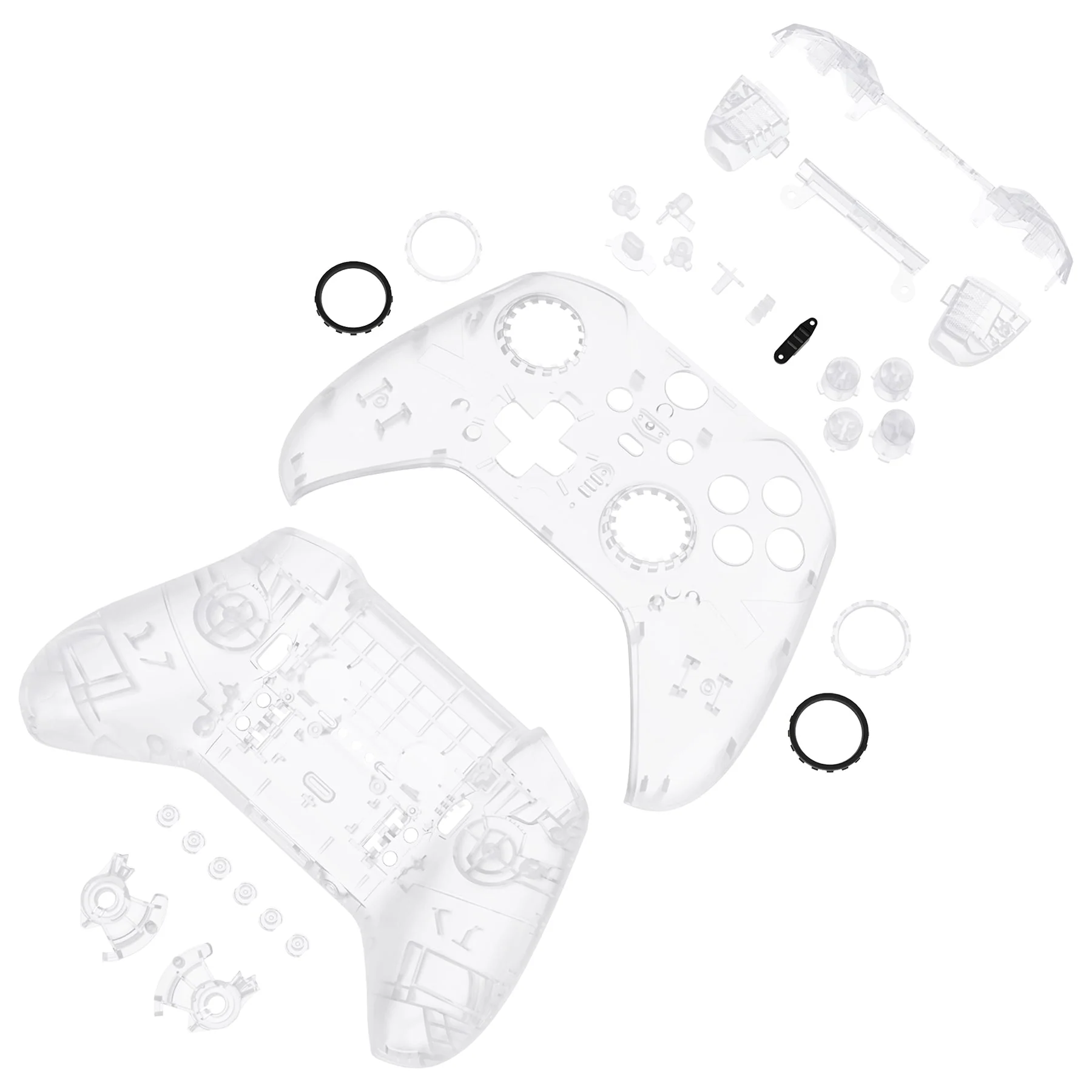 eXtremeRate Full Set Shell with Buttons for Xbox One Elite Series 2 & Elite 2 Core Controller (Model 1797) - Clear - Image 9