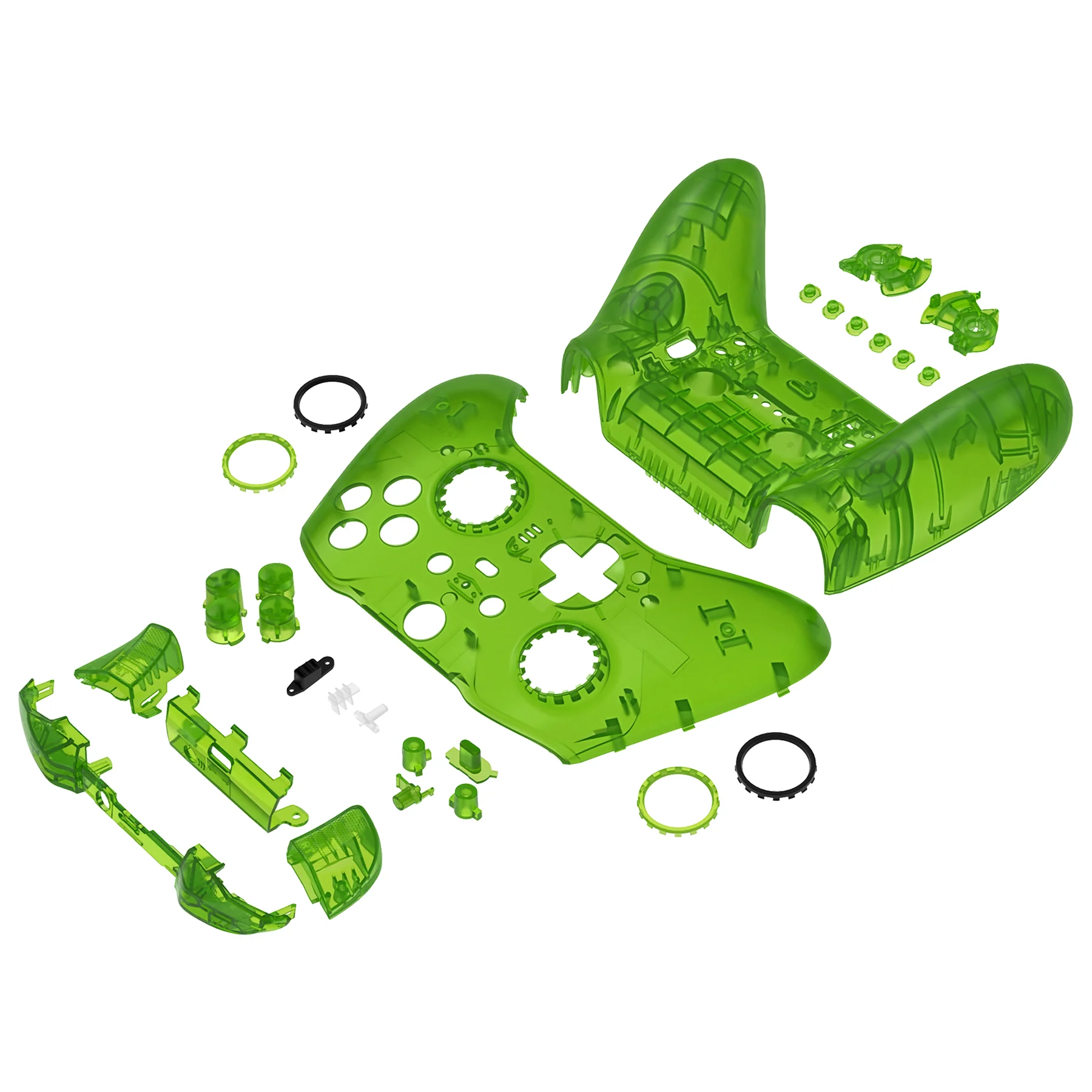 eXtremeRate Full Set Shell with Buttons for Xbox One Elite Series 2 & Elite 2 Core Controller (Model 1797) - Clear Green - Image 10
