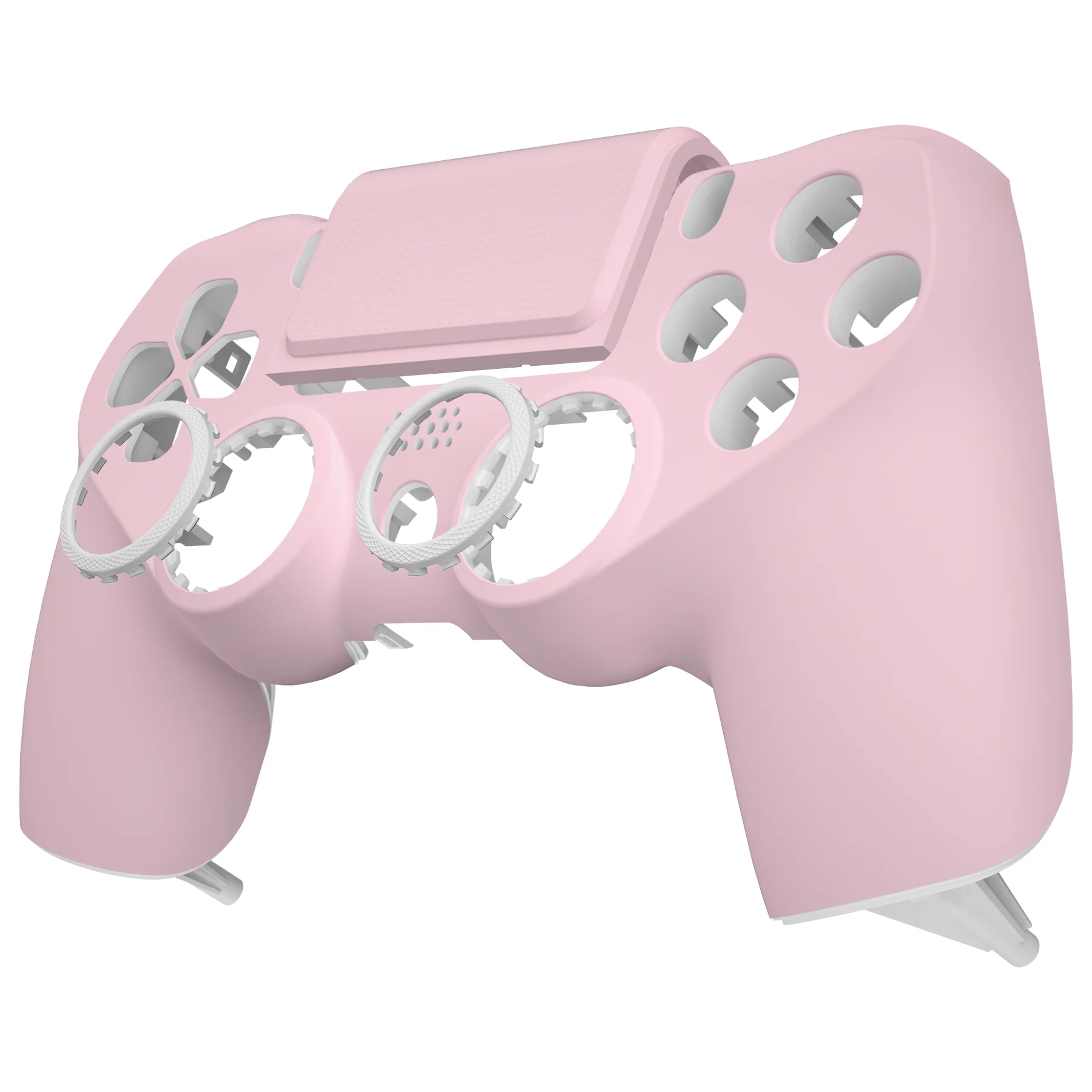 eXtremeRate Ghost Redesigned Front Housing Shell with Touch Pad Compatible with PS4 Slim Pro Controller JDM-040/050/055 - Cherry Blossoms Pink - Image 8