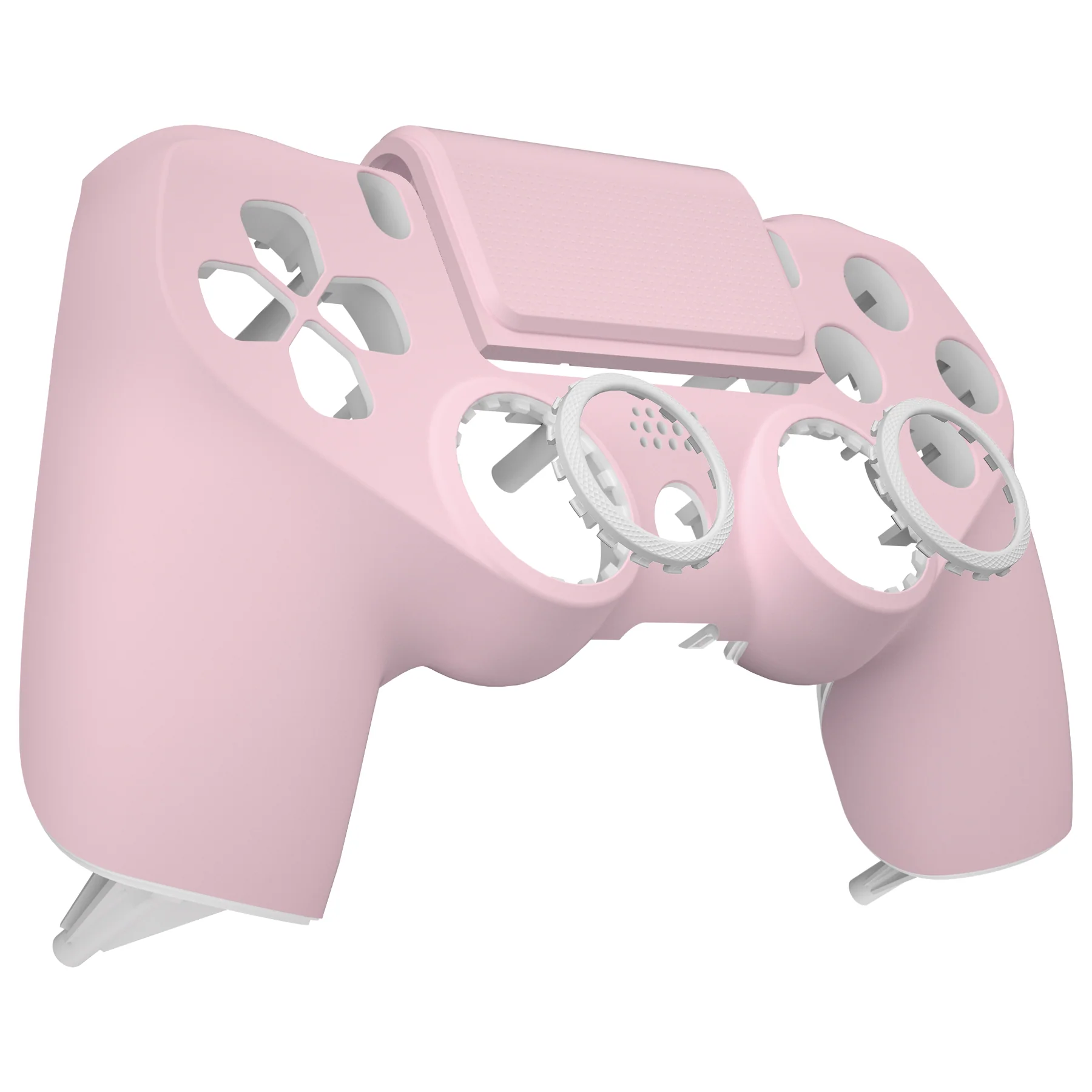 eXtremeRate Ghost Redesigned Front Housing Shell with Touch Pad Compatible with PS4 Slim Pro Controller JDM-040/050/055 - Cherry Blossoms Pink - Image 9