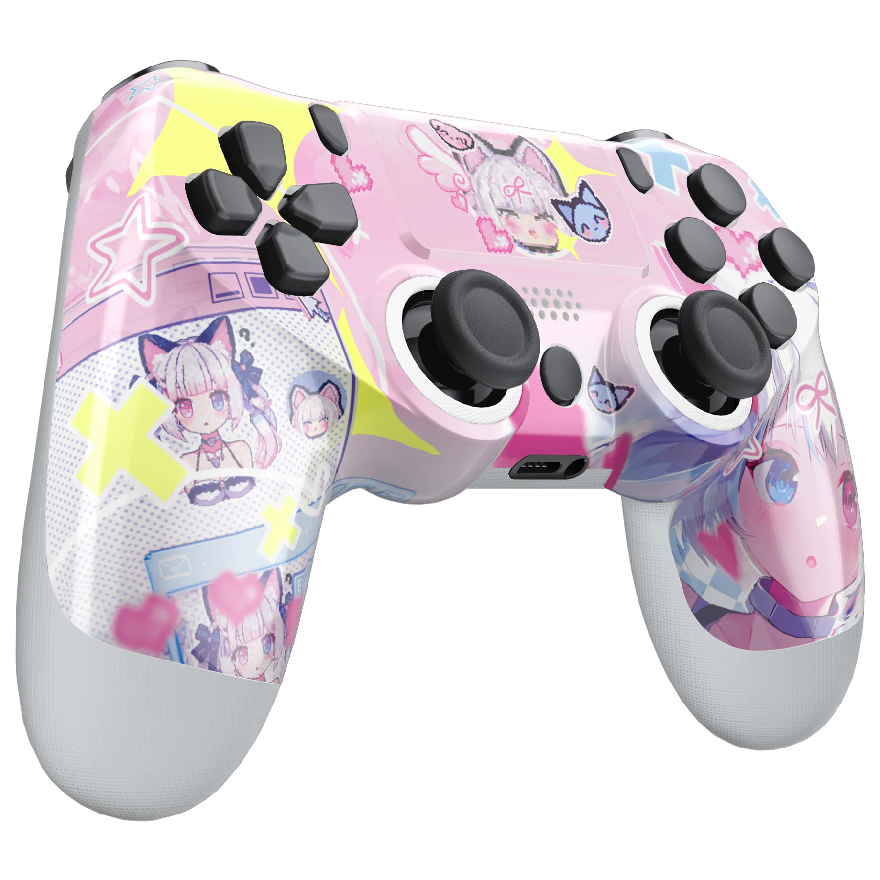 eXtremeRate Ghost Redesigned Front Housing Shell with Touch Pad Compatible with PS4 Slim Pro Controller JDM-040/050/055 - MeWoow - Image 5