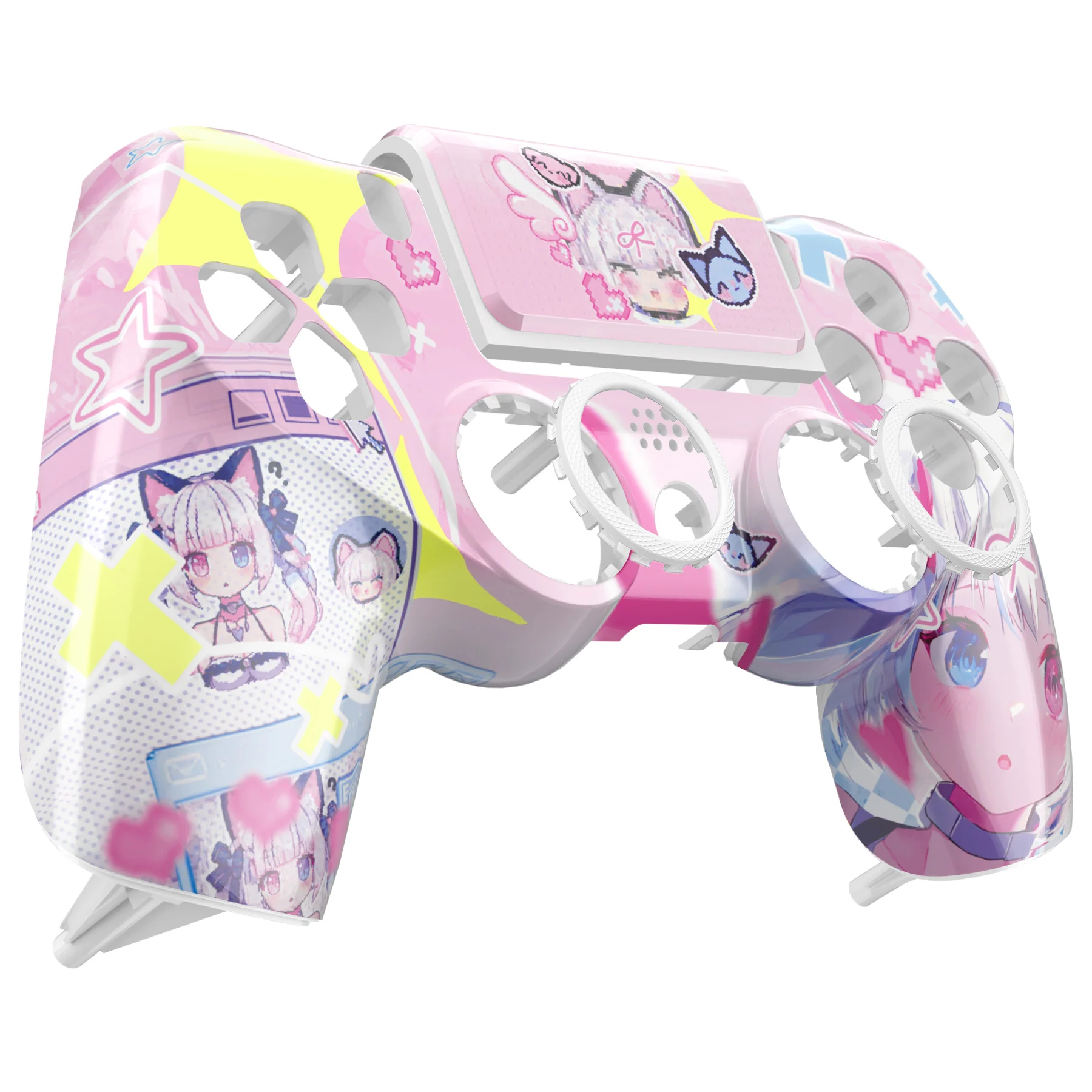 eXtremeRate Ghost Redesigned Front Housing Shell with Touch Pad Compatible with PS4 Slim Pro Controller JDM-040/050/055 - MeWoow - Image 9