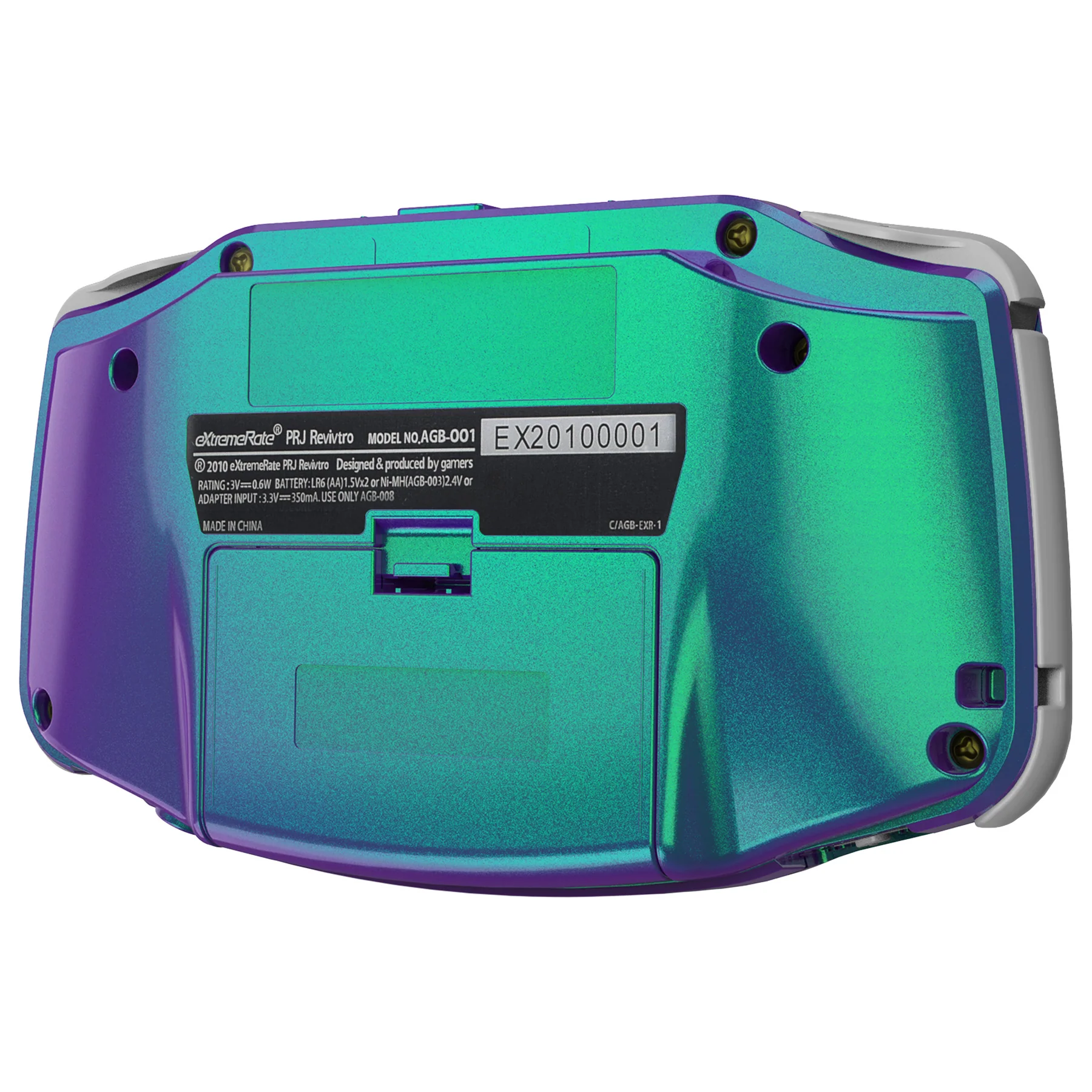eXtremeRate IPS Ready Upgraded GBA Replacement Full Set Shells with Buttons for Gameboy Advance, Compatible with Both IPS & Standard LCD - Chameleon Green Purple - Image 6