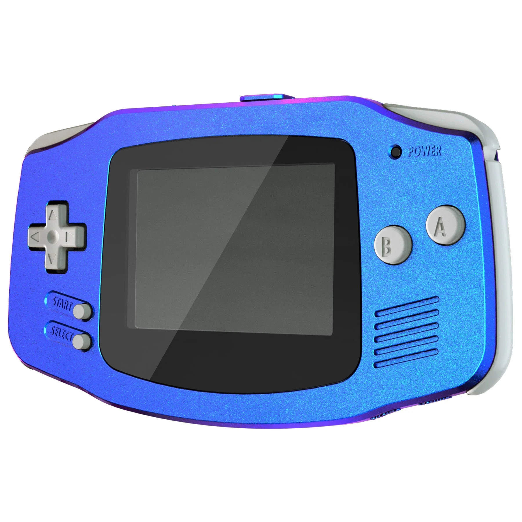 eXtremeRate IPS Ready Upgraded GBA Replacement Full Set Shells with Buttons for Gameboy Advance, Compatible with Both IPS & Standard LCD - Chameleon Purple Blue - Image 4