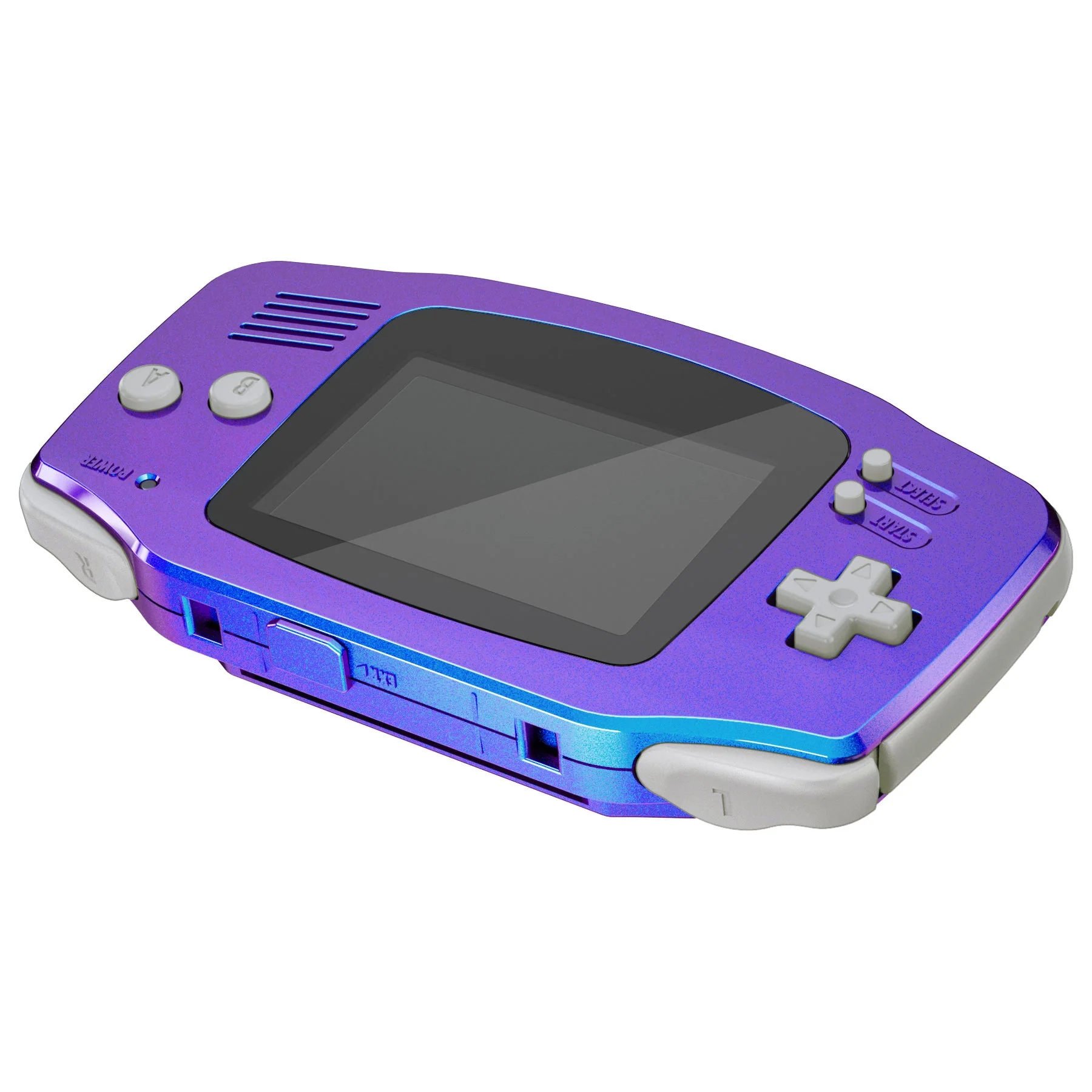 eXtremeRate IPS Ready Upgraded GBA Replacement Full Set Shells with Buttons for Gameboy Advance, Compatible with Both IPS & Standard LCD - Chameleon Purple Blue - Image 6