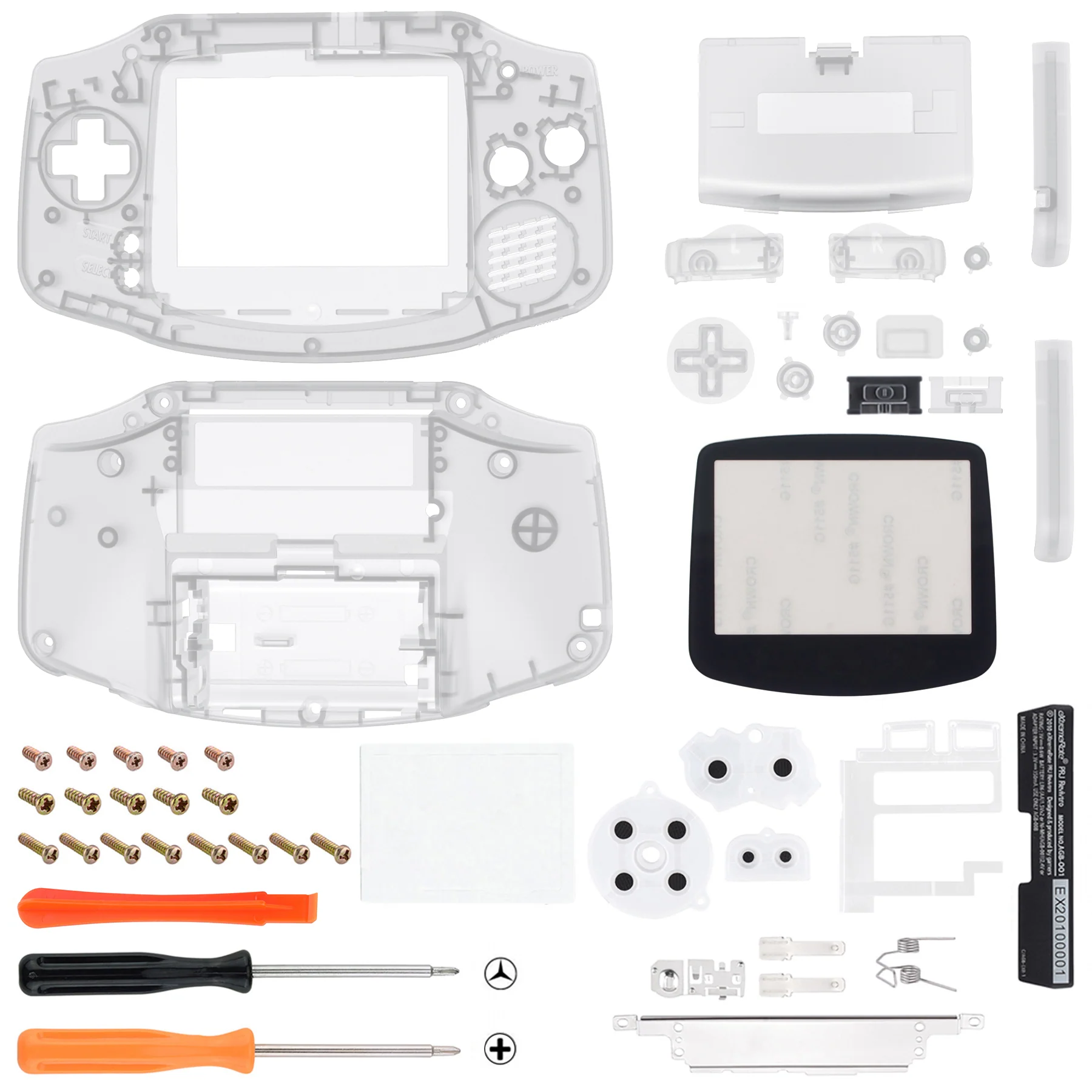 eXtremeRate IPS Ready Upgraded GBA Replacement Full Set Shells with Buttons for Gameboy Advance, Compatible with Both IPS & Standard LCD - Glow in Dark - Green - Image 2