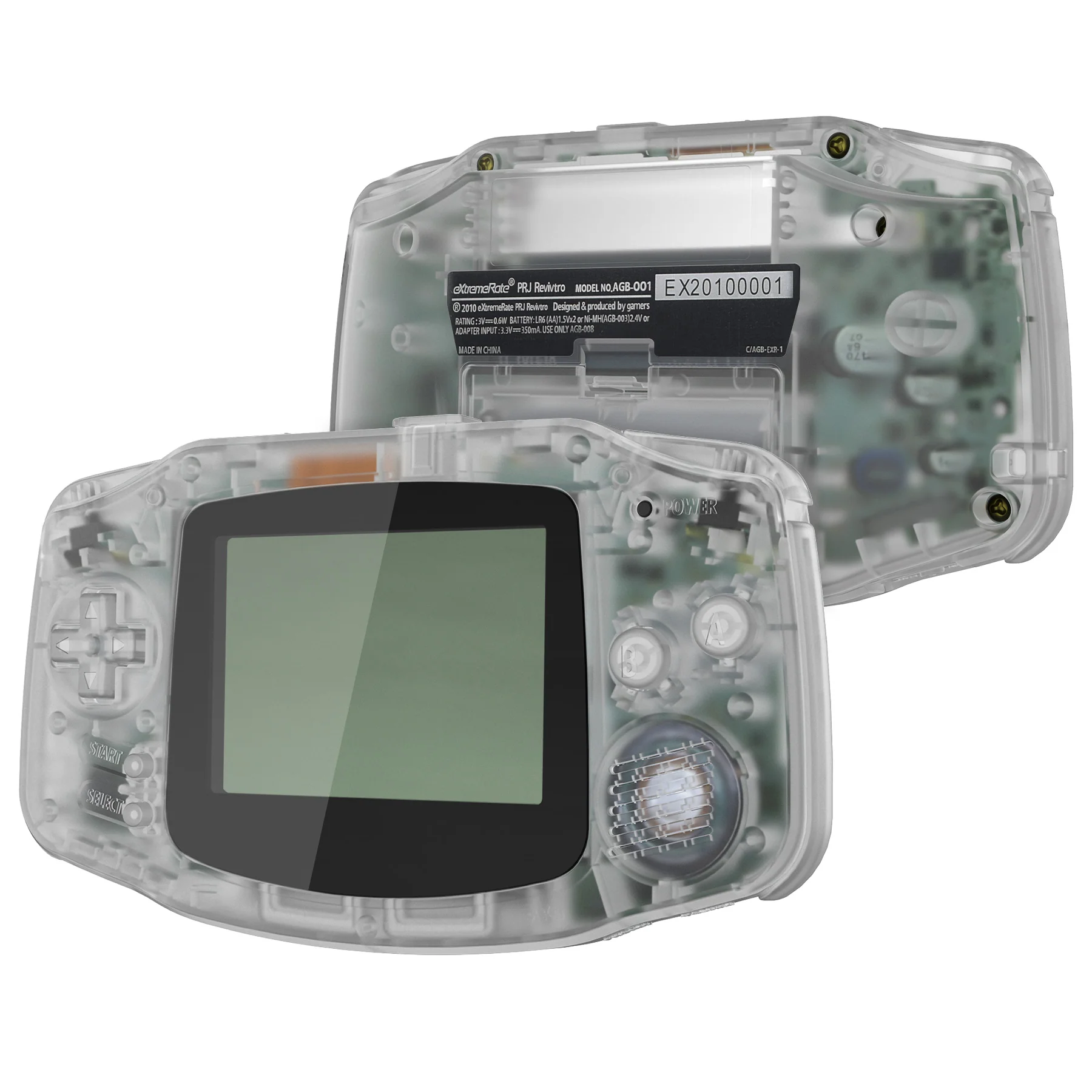 eXtremeRate IPS Ready Upgraded GBA Replacement Full Set Shells with Buttons for Gameboy Advance, Compatible with Both IPS & Standard LCD - Glow in Dark - Green - Image 3