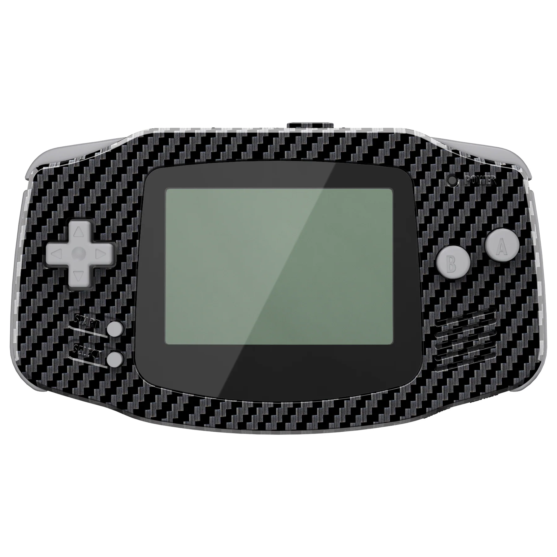 eXtremeRate IPS Ready Upgraded GBA Replacement Full Set Shells with Buttons for Gameboy Advance, Compatible with Both IPS & Standard LCD - Graphite Carbon Fiber - Image 3